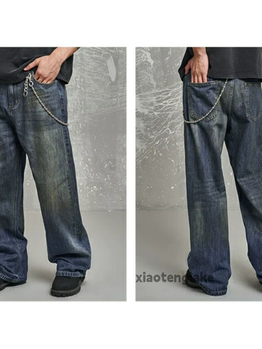 Jean × Vintage washed faded loose baggy stain yuppie y2k jeans Size US 32 / EU 48 - 8 Thumbnail