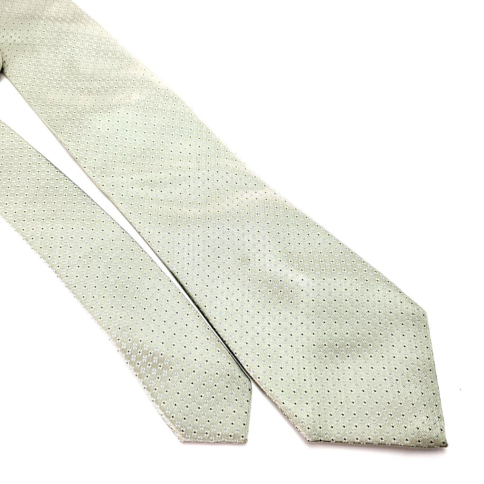 Calvin Klein Calvin Klein Silk Tie Woven Green Geometric Size ONE SIZE - 1 Thumbnail