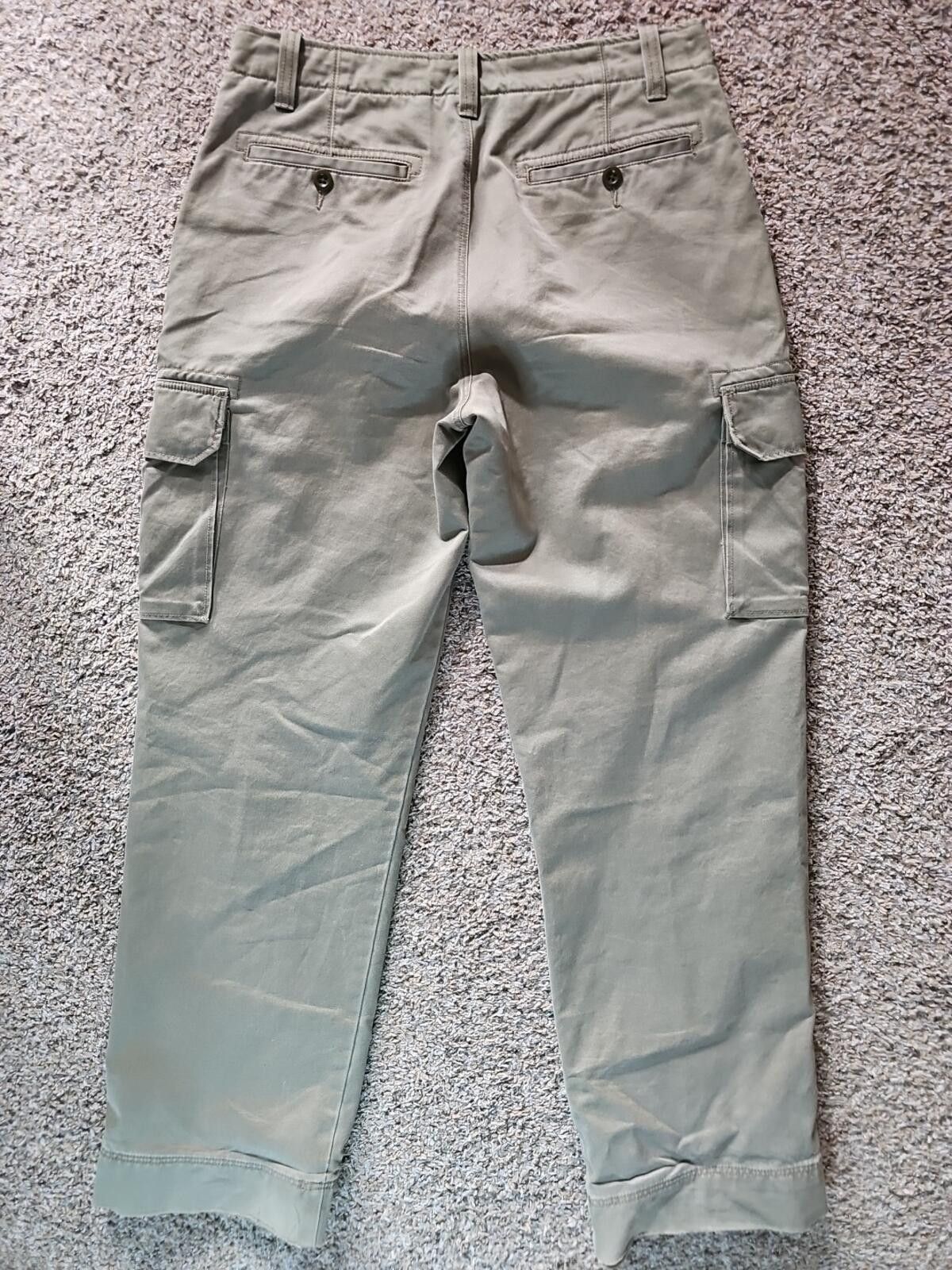 J.Crew Vintage J Crew Flannel Lined Cargo Pant Mens 31x32 Green Size US 31 - 7 Thumbnail