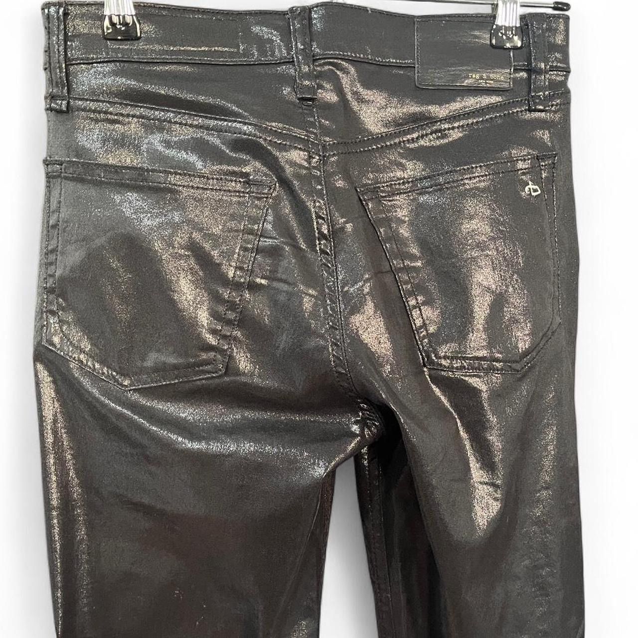 Rag & Bone Rag & Bone Black Coated Harlow Jeans Size 23" - 4 Thumbnail