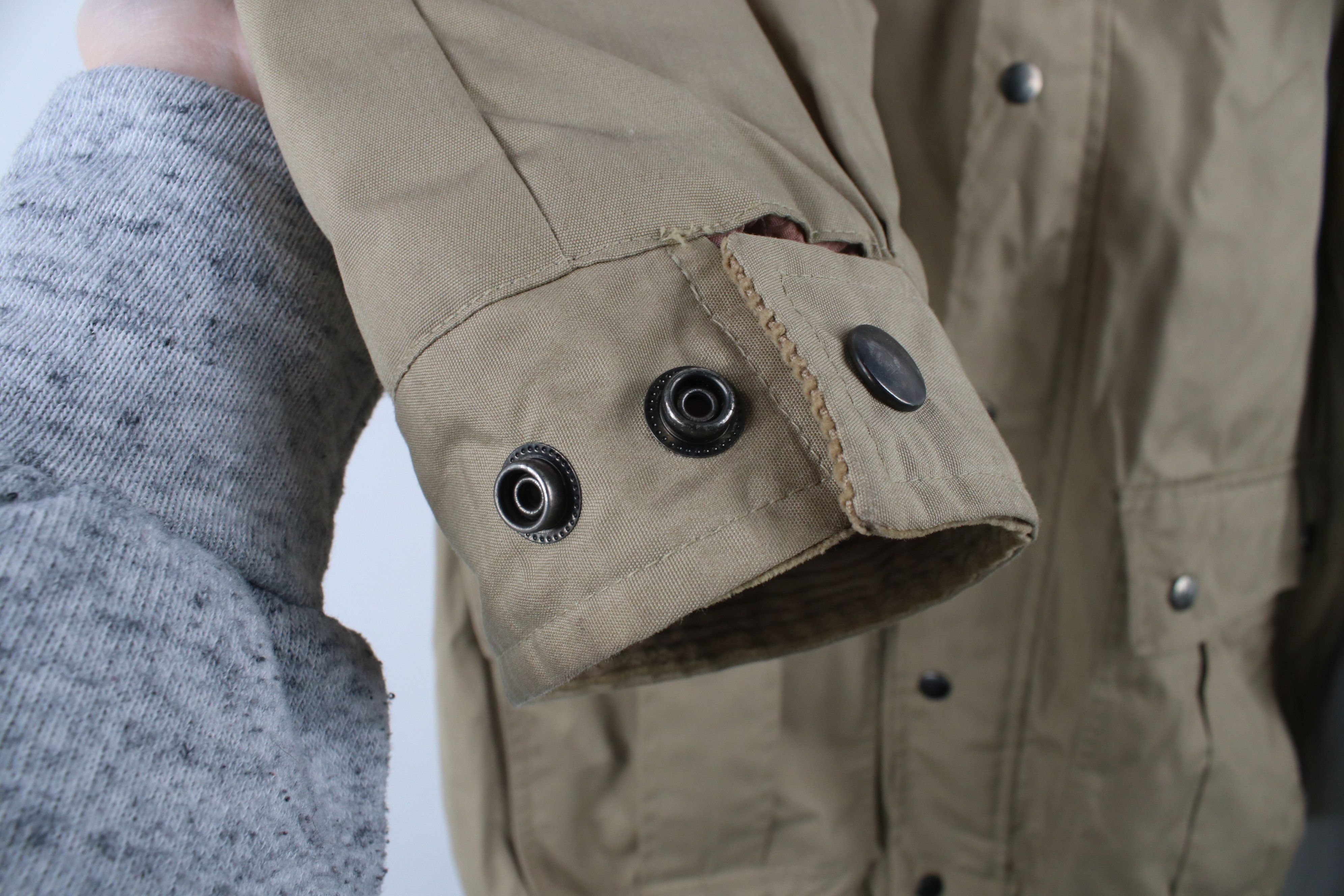Vintage Vintage 70s Skor Fleece Lined Hooded Bomber Jacket Beige Size US L / EU 52-54 / 3 - 9 Thumbnail