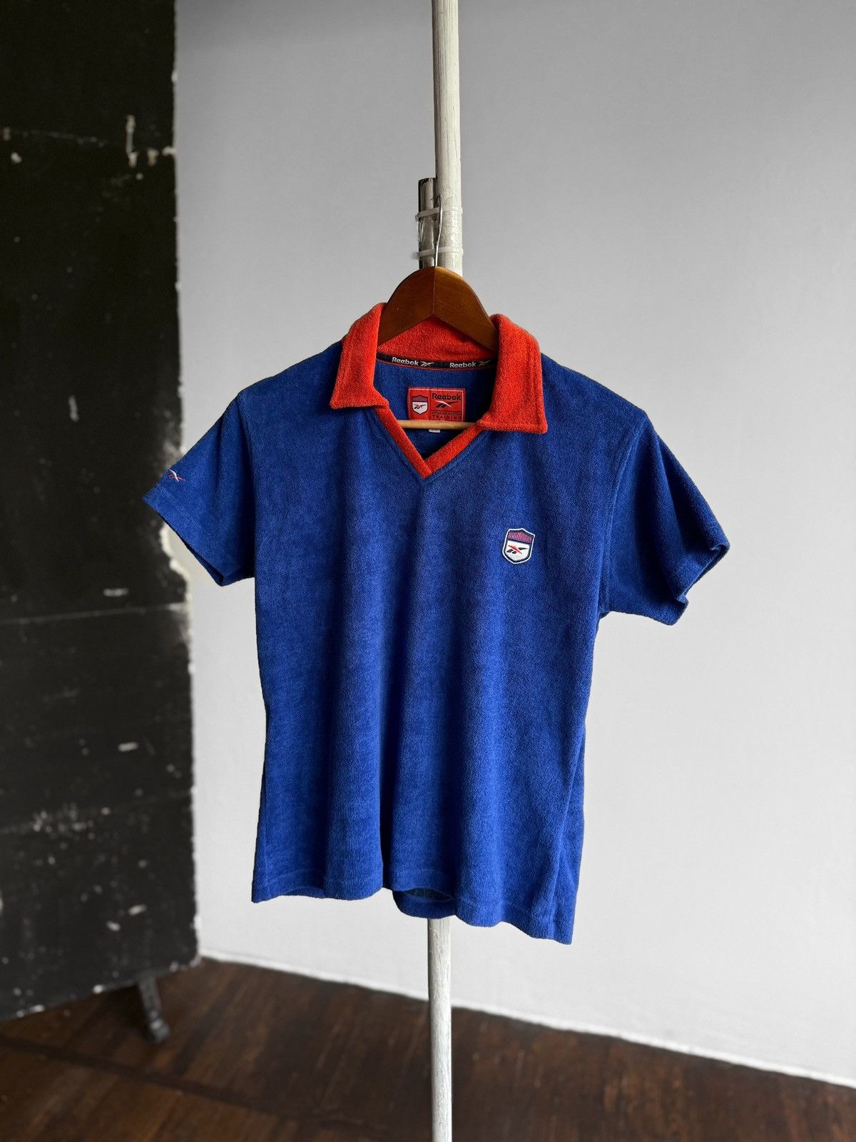 Reebok Reebok Womens Vintage 90s Blue Short Sleeve Polo Shirt Size M / US 6-8 / IT 42-44 - 1 Thumbnail