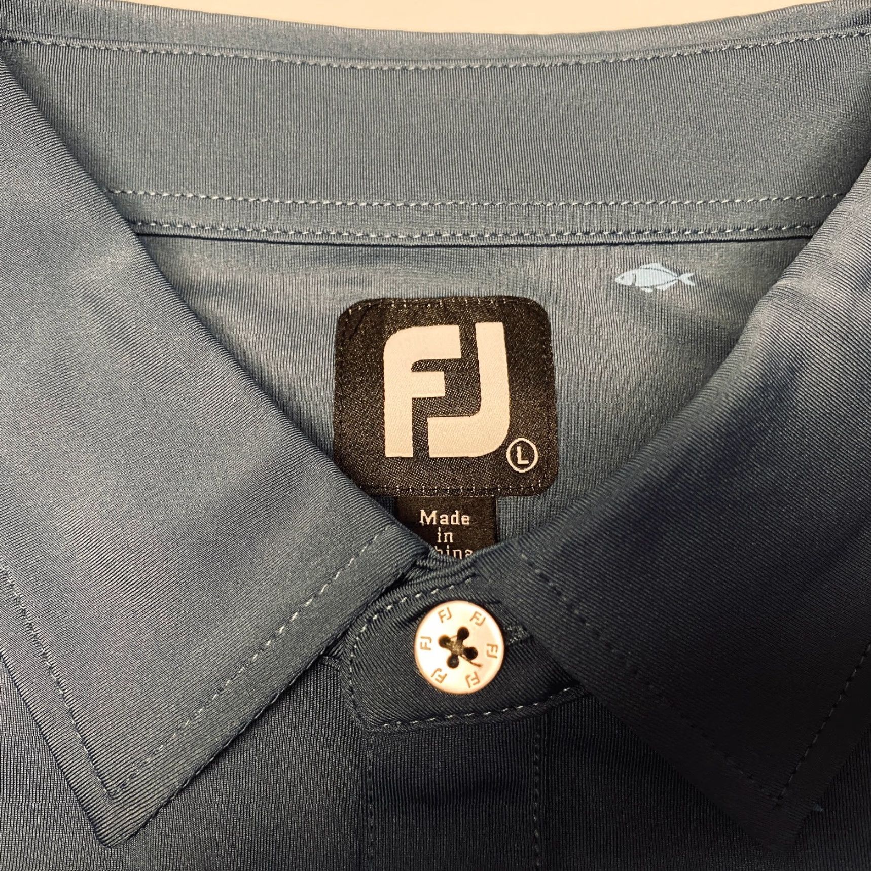 Footjoy FootJoy Polo Shirt Men Large Blue Fish Golf Casual Logo Knit Short Sleeve Shirt Regular Fit Size US L / EU 52-54 / 3 - 4 Thumbnail