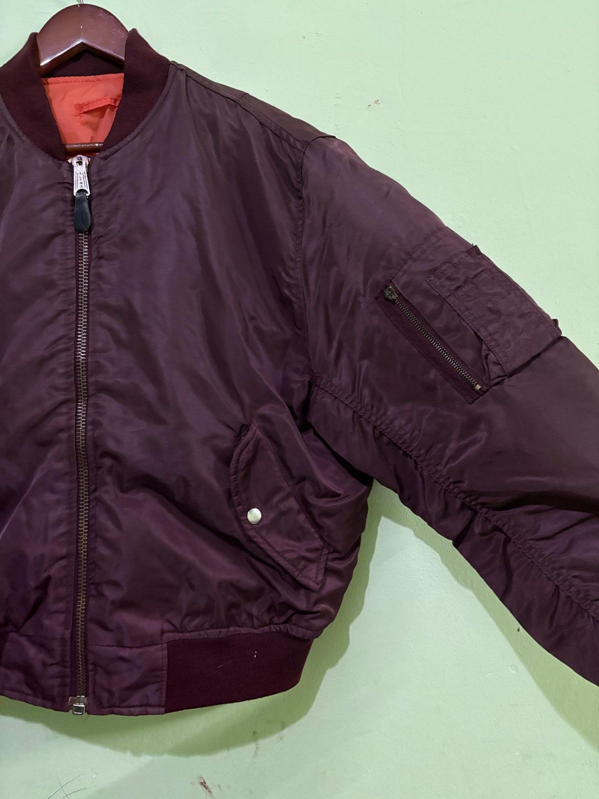 Alpha Industries Vintage Alpha Industries MA-1 Bomber Jacket Flight Jacket Size US L / EU 52-54 / 3 - 3 Thumbnail
