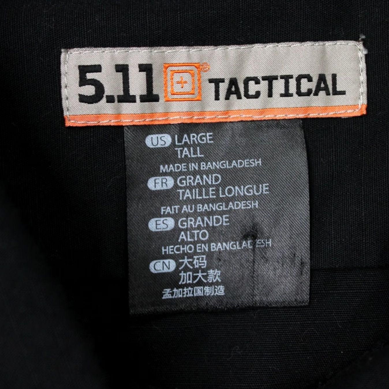 Vintage 5.11 Tactical Shirt Mens Large-Tall LT Black Long Sleeve Button Up Double Pocket Size US L / EU 52-54 / 3 - 6 Thumbnail