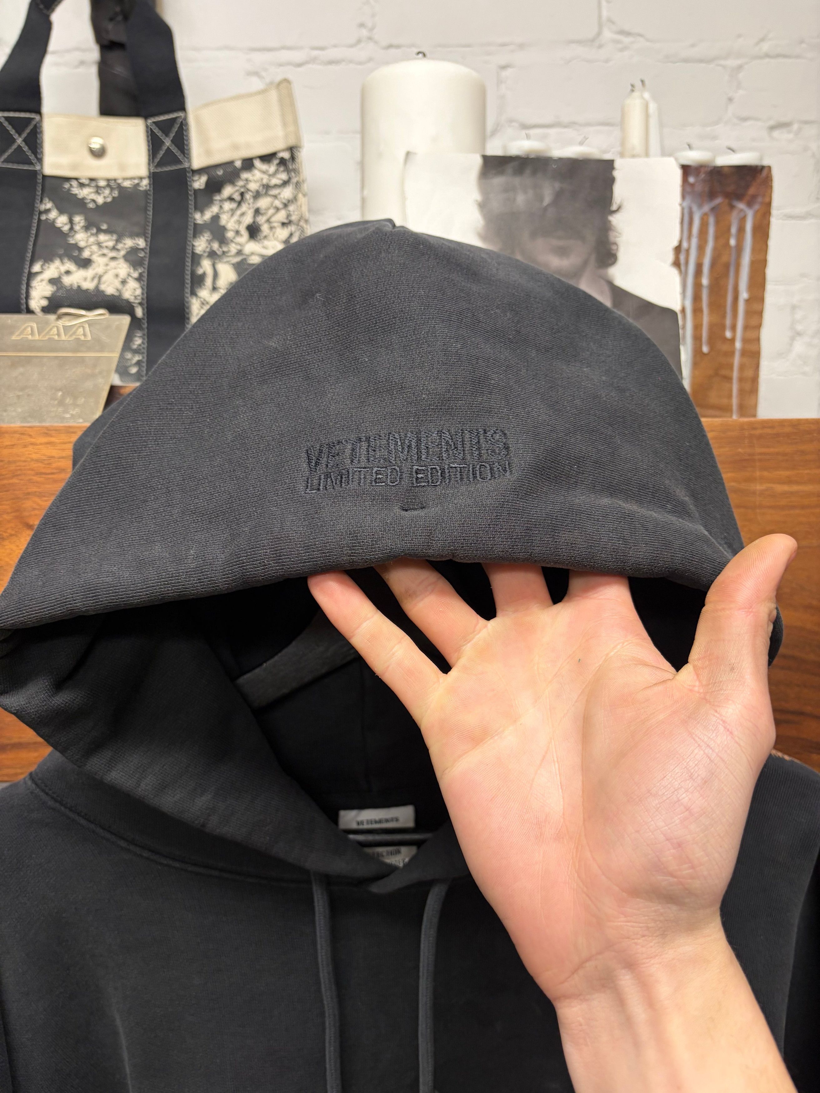 Vetements Vetements Limited Edition ‘Bleached’ Dyed Cotton Drawstring Hoodie Size US L / EU 52-54 / 3 - 4 Thumbnail