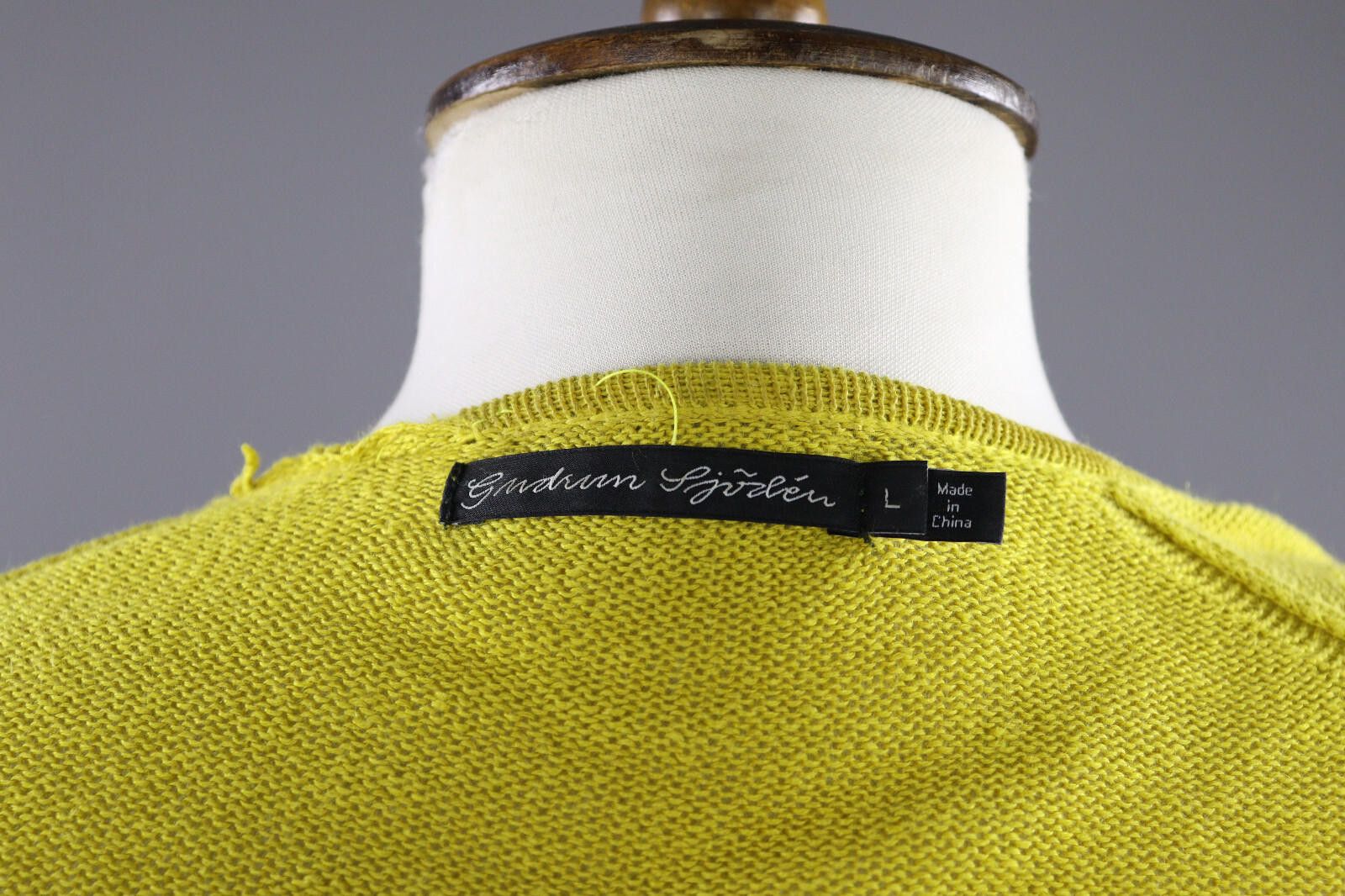 Designer Ladies Gudrun Sjöden Yellow Linen Cardigan Sweater Size L Size L / US 10 / IT 46 - 10 Thumbnail