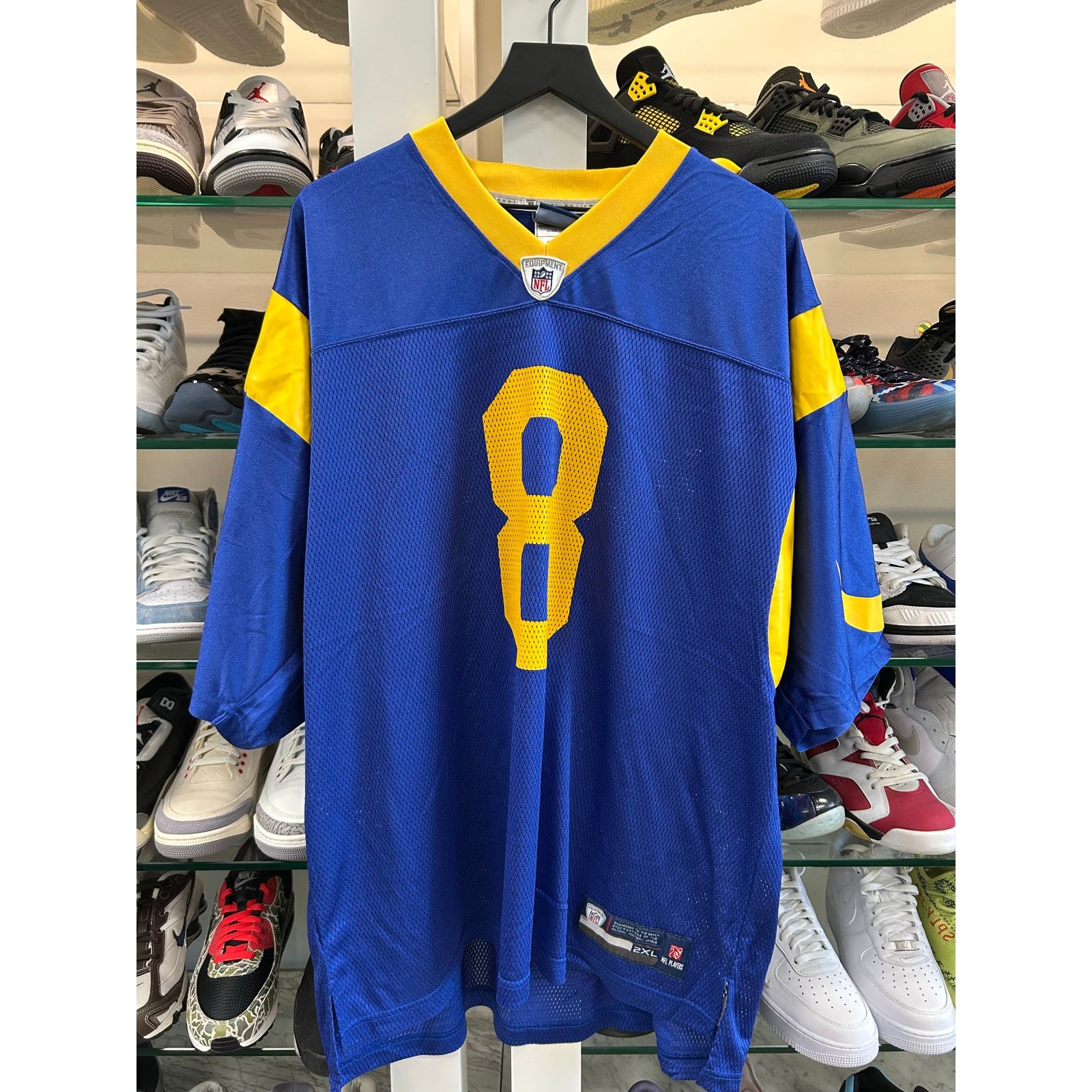 NFL Los Angeles Rams #8 Bradford Reebok NFL Football jersey 2XL Size US XL / EU 56 / 4 - 1 Thumbnail