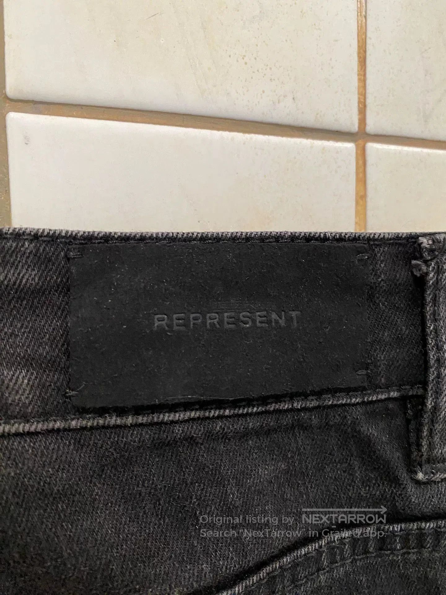 Represent Clo. Italian Black Distressed Embroidered Denim Pants. Size US 32 / EU 48 - 7 Thumbnail