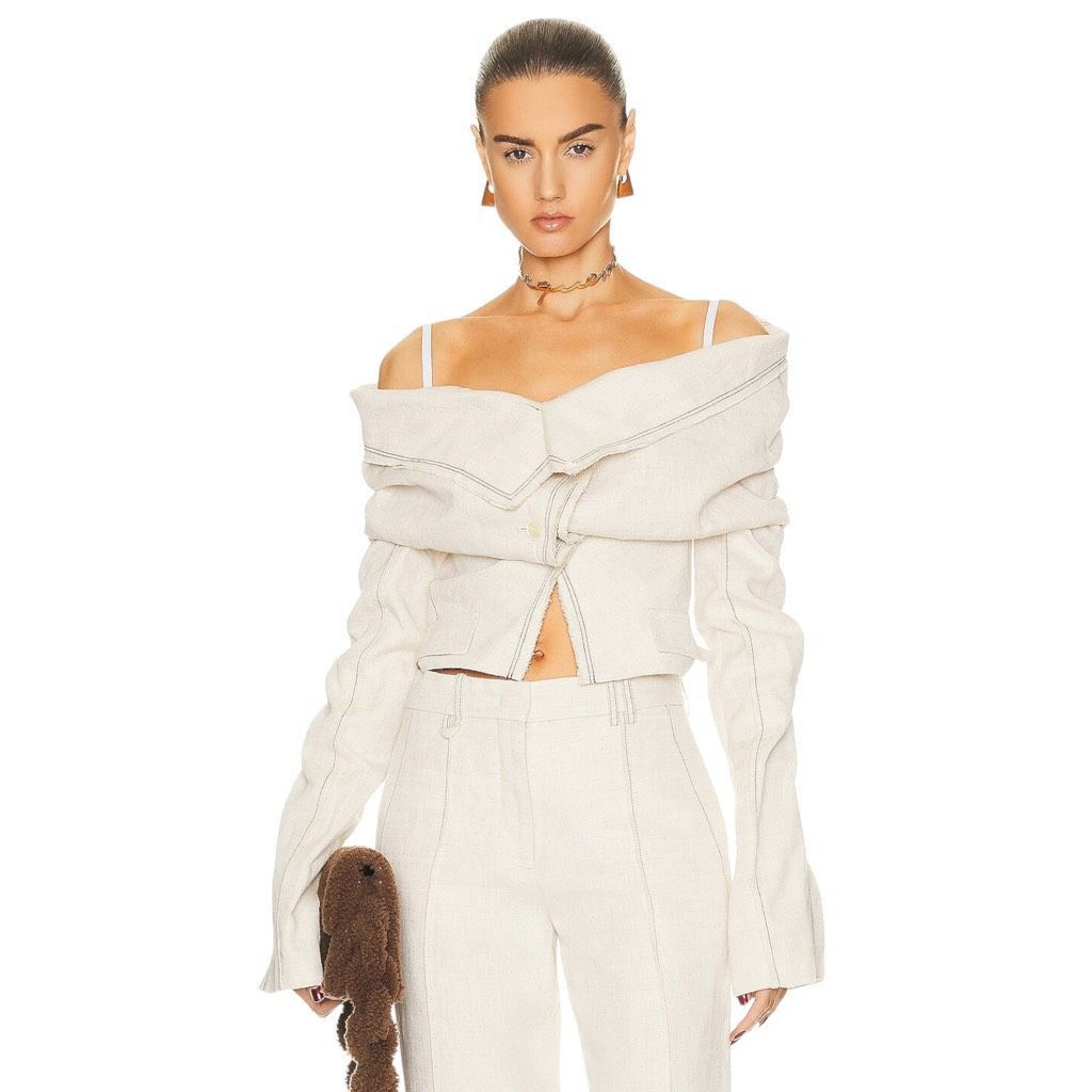 Jacquemus JACQUEMUS La Veste Camargue in Light Beige Size M / US 6-8 / IT 42-44 - 1 Thumbnail