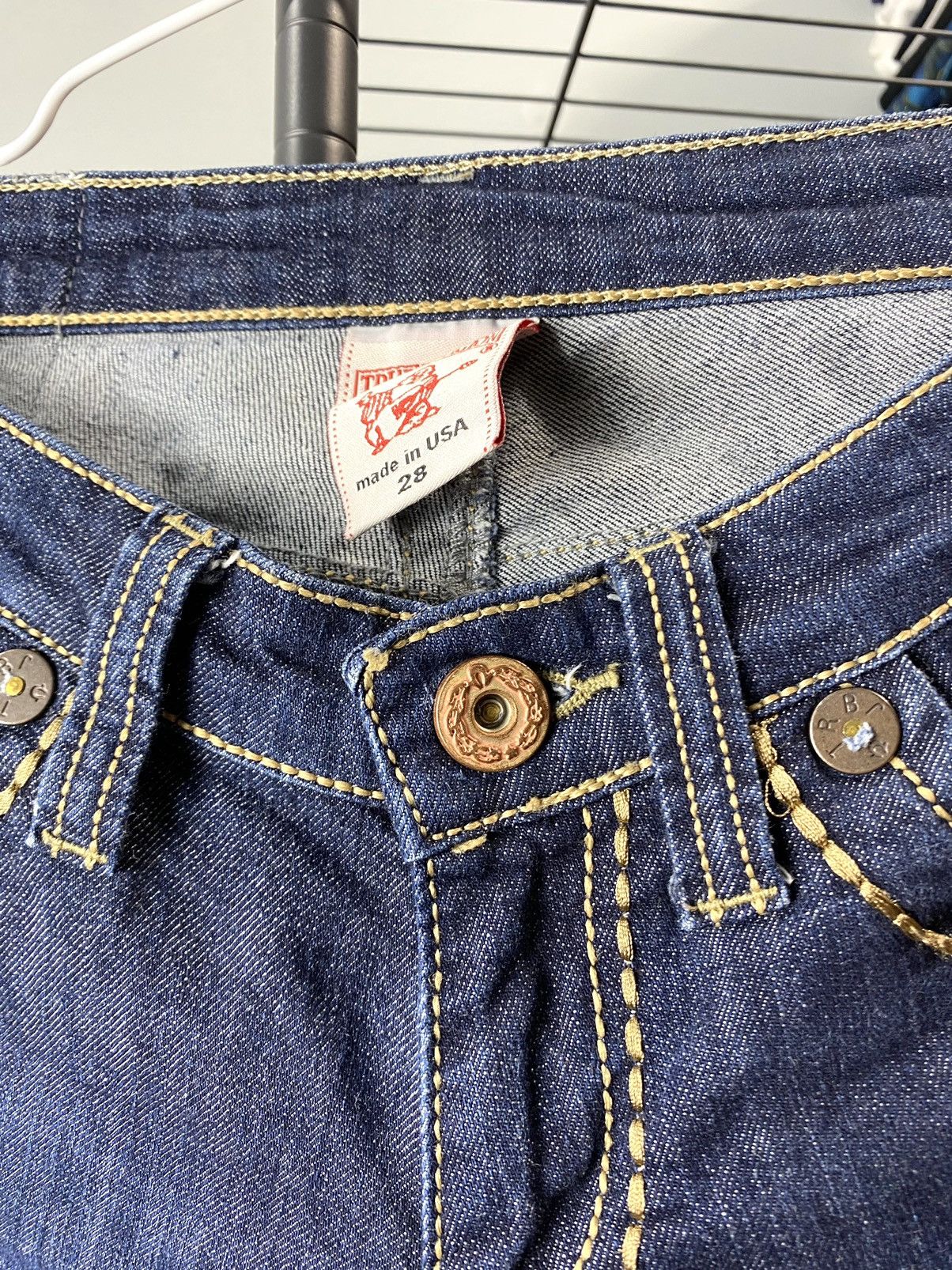 Other 90’s Vintage True Religion Made In USA Blue Denim Pants Size 28" / US 6 / IT 42 - 4 Thumbnail