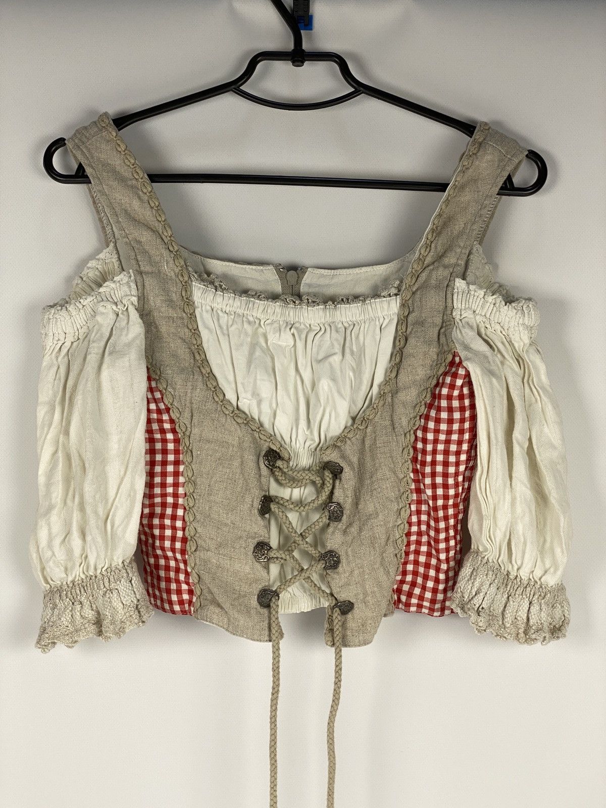 💥 Marithe + Francois Girbaud Style Corset Blouse Crop Top