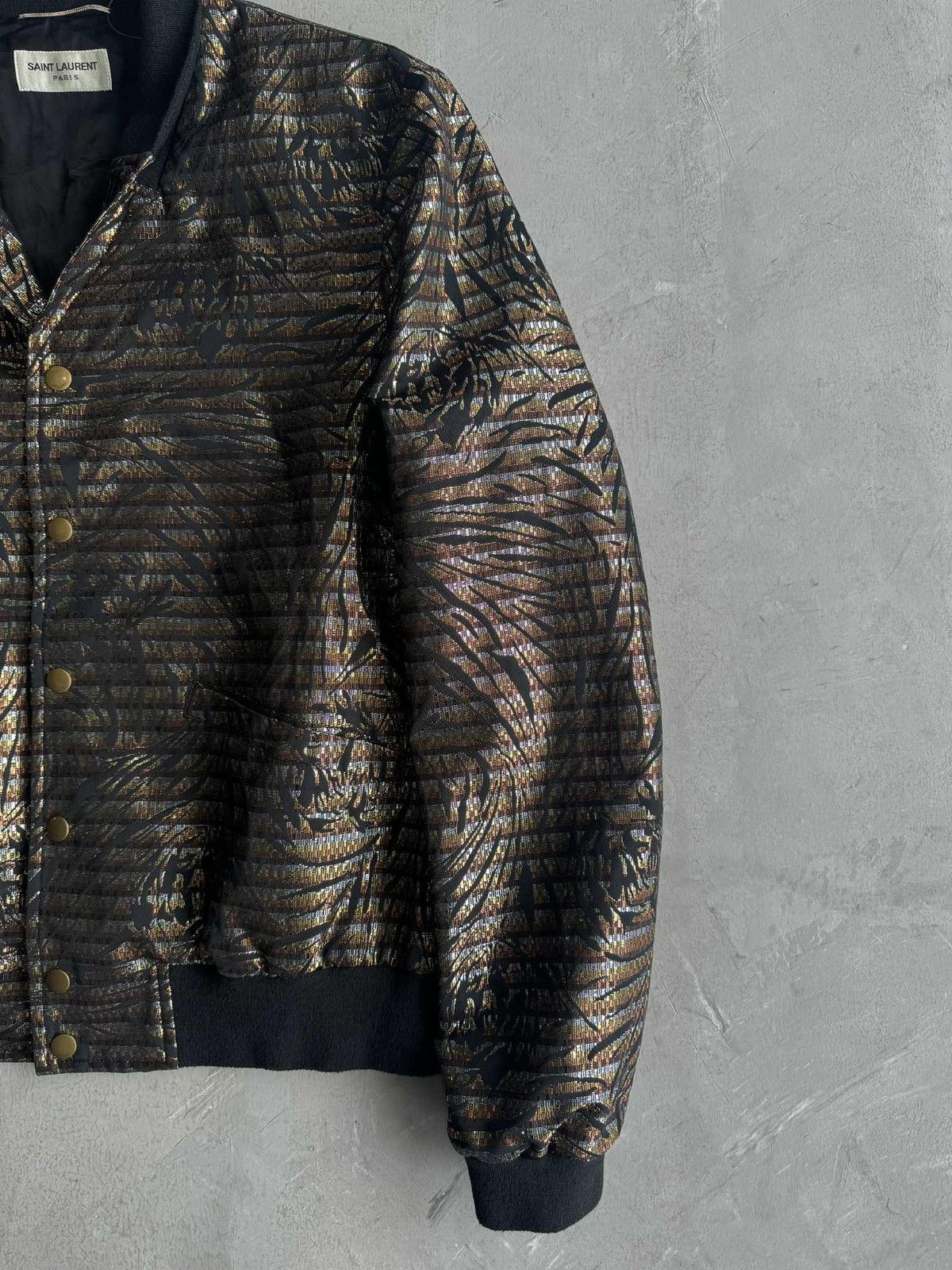 Saint Laurent Paris SLP - Multicolor Metallic Bomber Jacket Size US L / EU 52-54 / 3 - 6 Thumbnail
