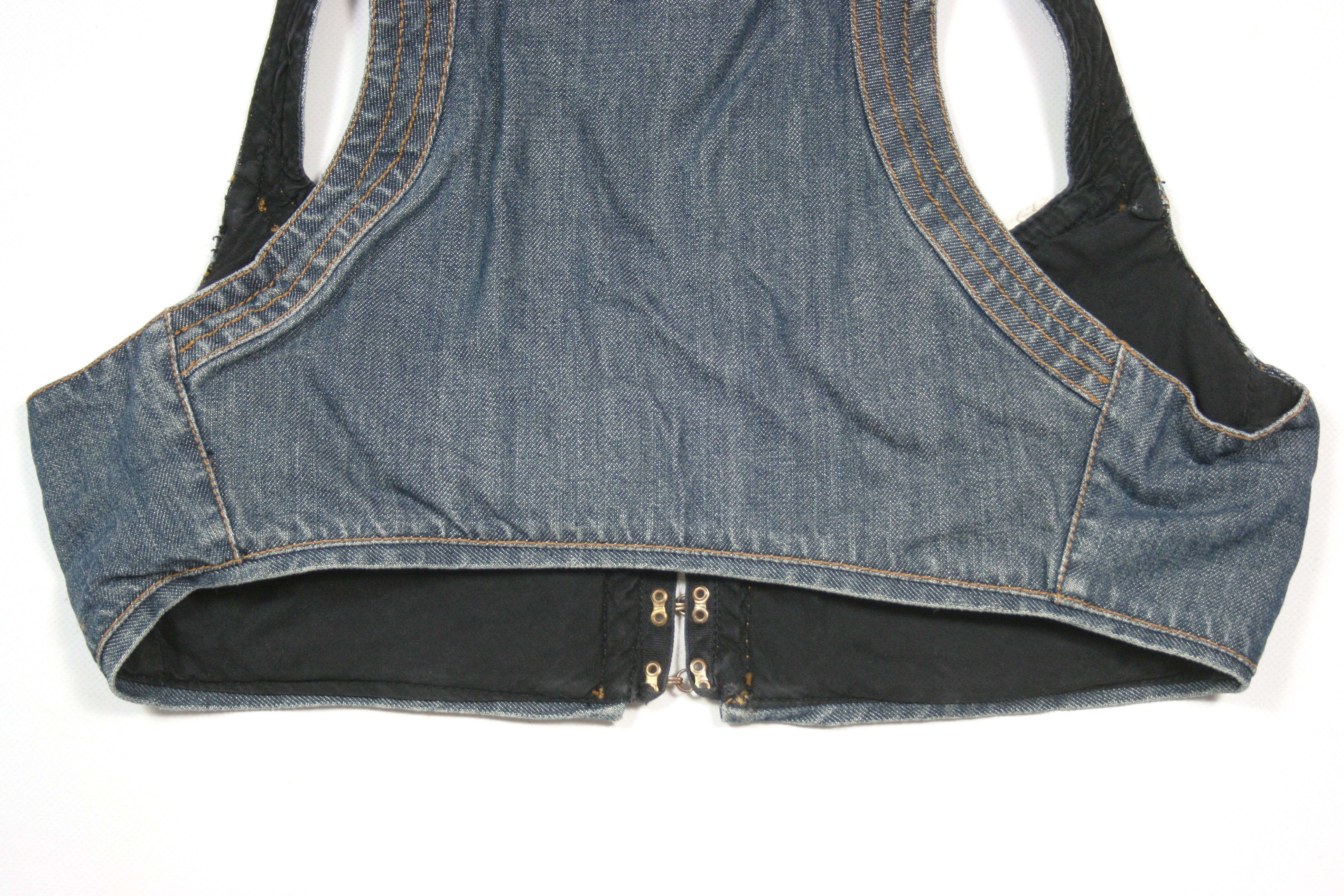 Andrew Mackenzie S/S2004 Denim Crop Top Vintage Size M / US 6-8 / IT 42-44 - 7 Thumbnail