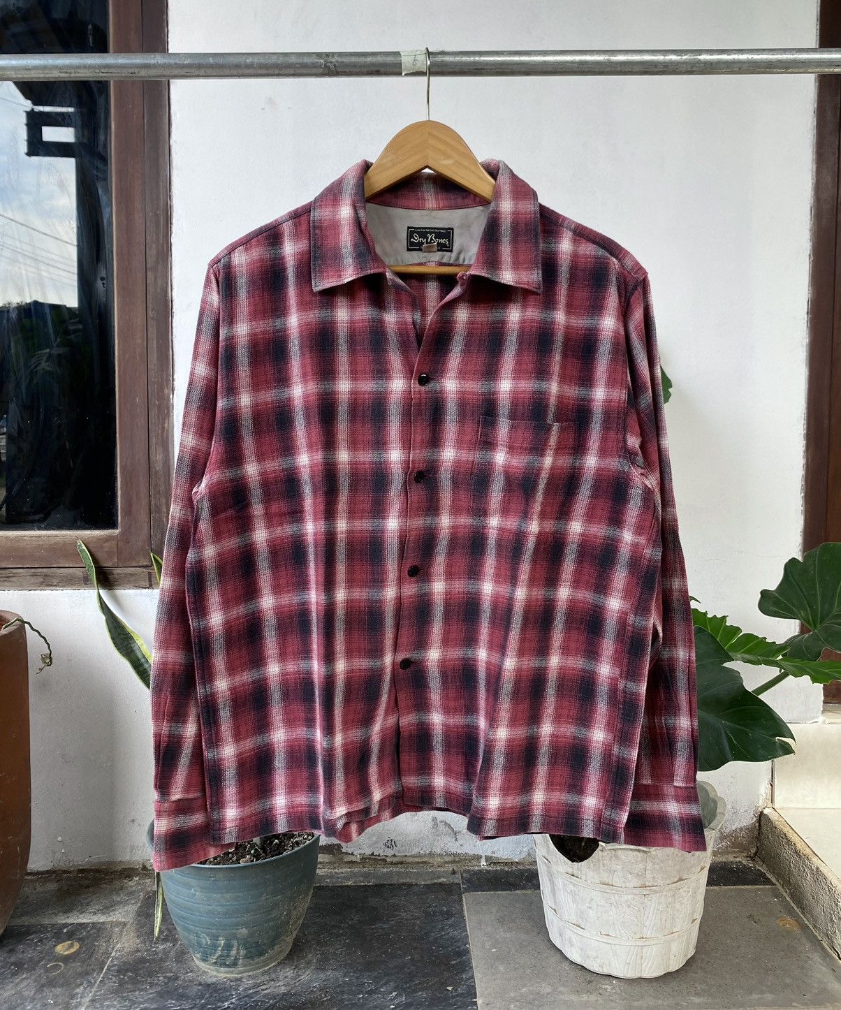 Dry Bones × Japanese Brand × Toyo Enterprises Dry Bones Plaid Flannel Shirt Size US L / EU 52-54 / 3 - 1 Thumbnail