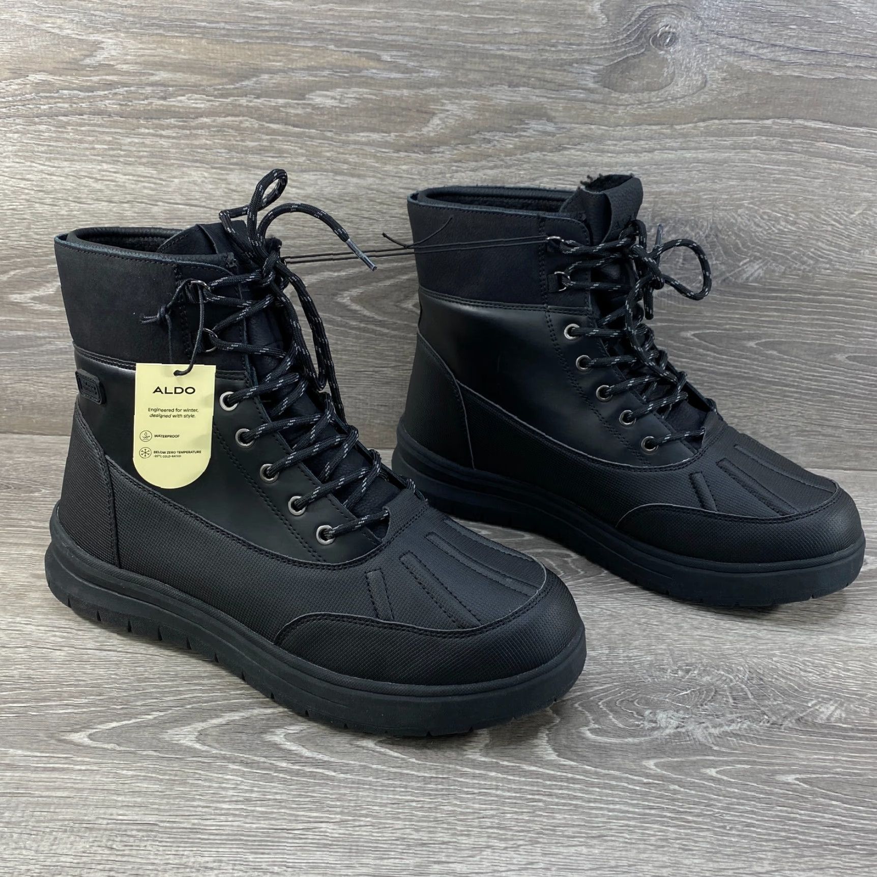 Aldo Aldo Mens Snowmass Midland Snow Boot Black Waterproof -20° C Cold-Rating Snow Boot Mens 10 M Black Winter Boots Size US 10 / EU 43 - 6 Thumbnail