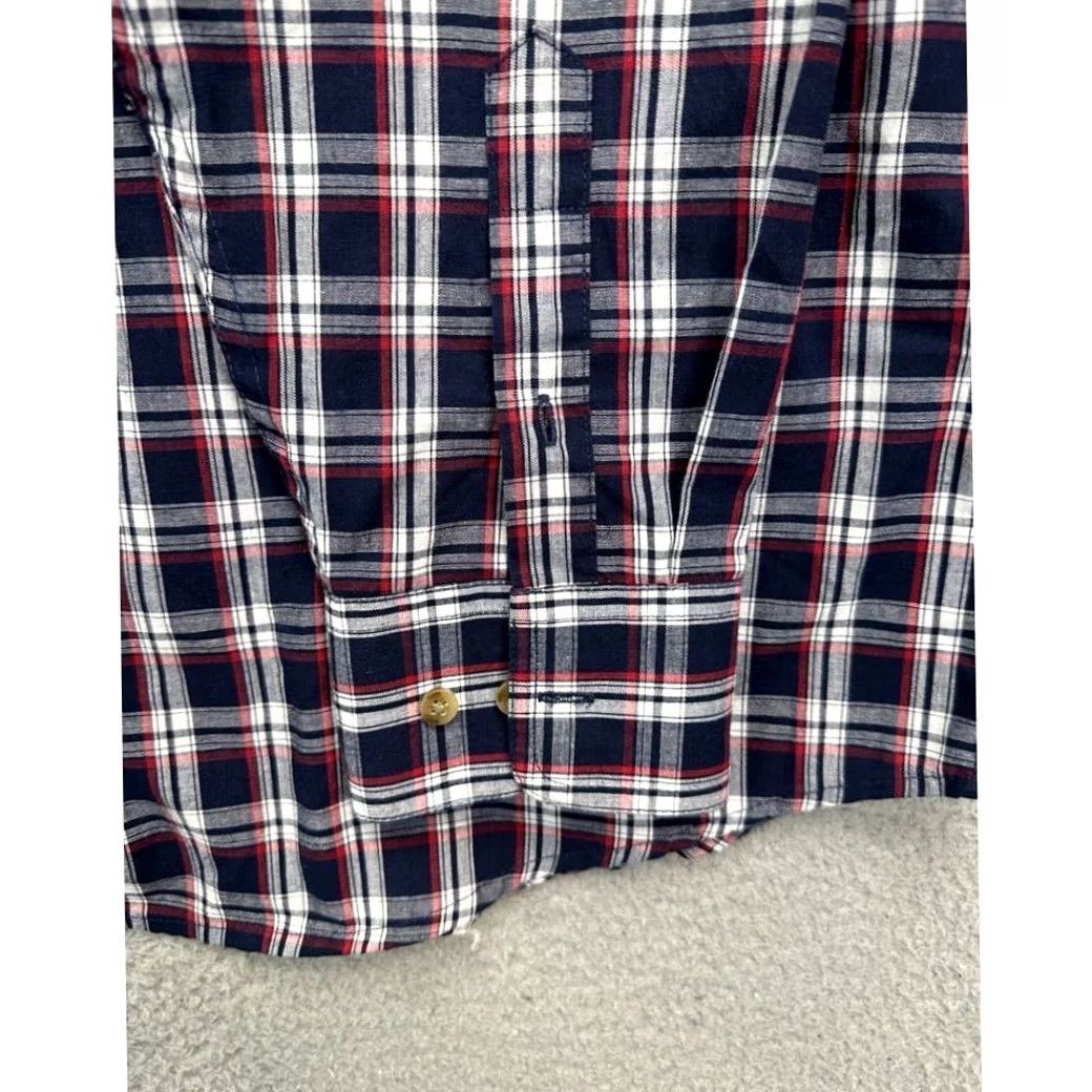 Wrangler Wrangler Mens Adult Large Blue Plaid Riata Button Down Long Sleeve Pocket Shirt Size US L / EU 52-54 / 3 - 4 Thumbnail