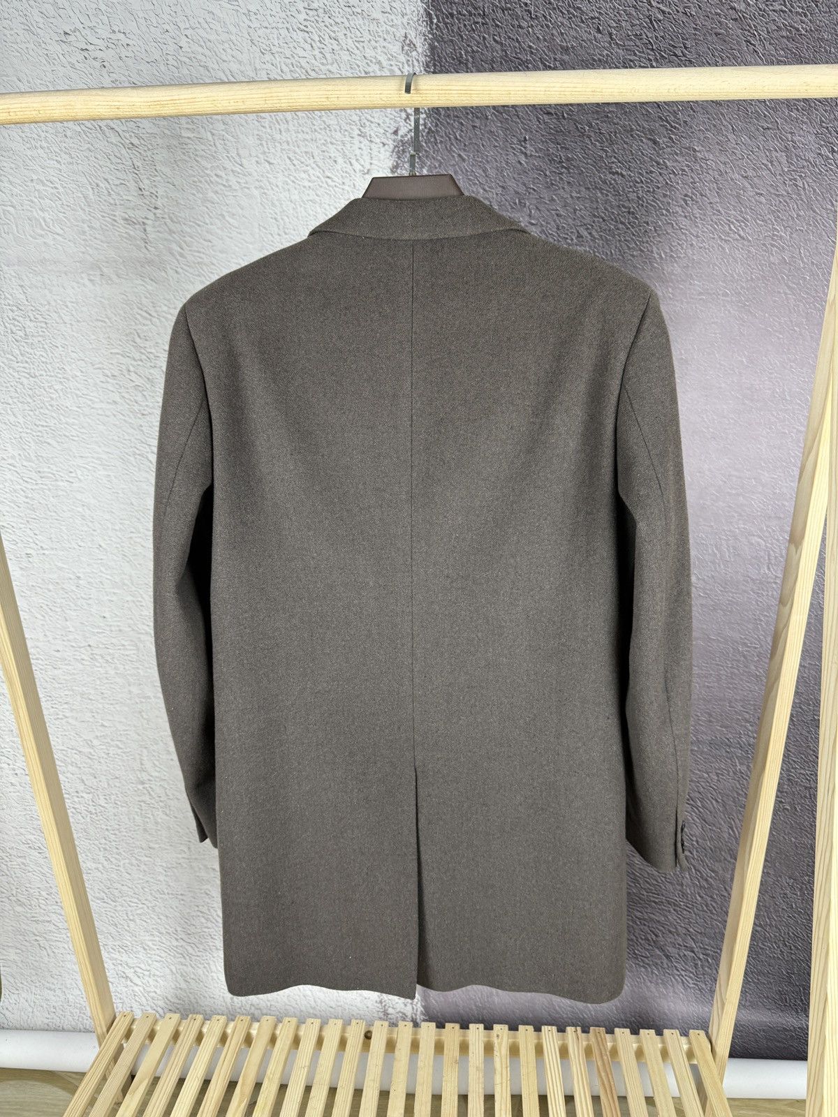 Chevignon CHEVIGNON Coat Men's LARGE Wool Blend Mid Length Brown Grey Size US L / EU 52-54 / 3 - 13 Thumbnail