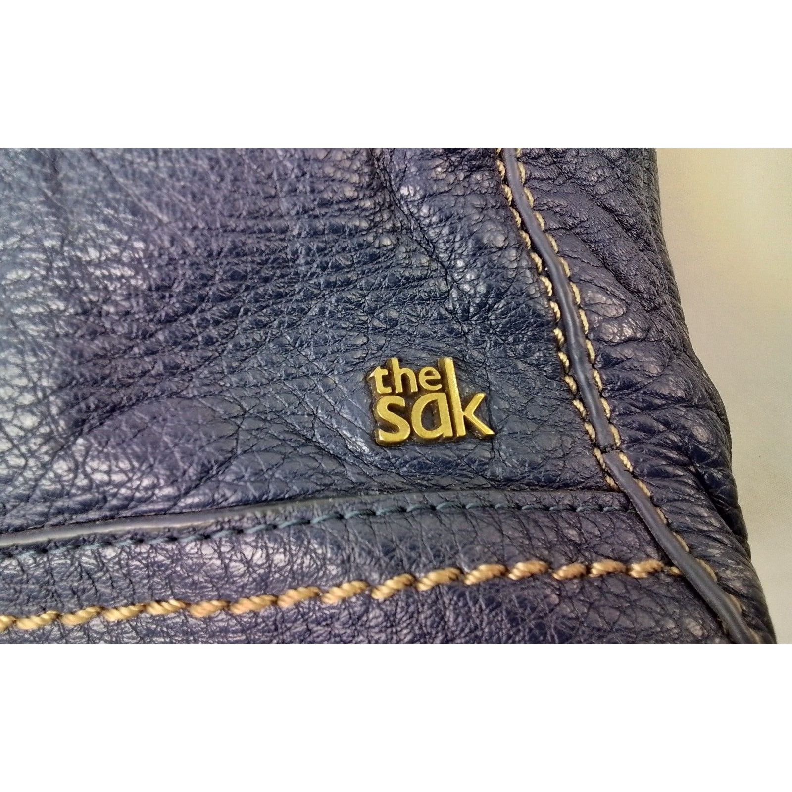 The Sak The Sak Leather Handbag Blue Purse #W2657 Size ONE SIZE - 4 Thumbnail