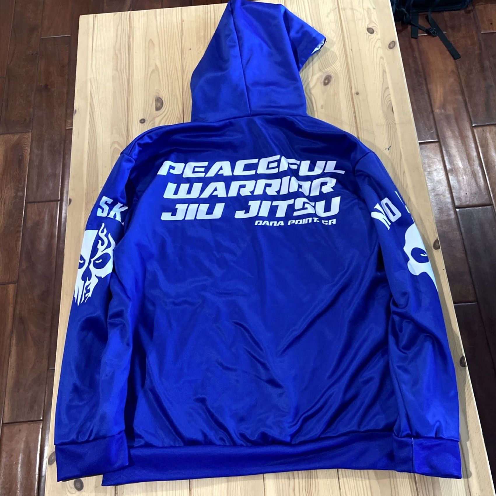 Vintage VINTAGE Peaceful Warrior JIU JITSU Dana Point Hoodie Dana Hills Medium Camouflage Blue Pullover Sweater Men M Warrior 90s Size US M / EU 48-50 / 2 - 6 Thumbnail
