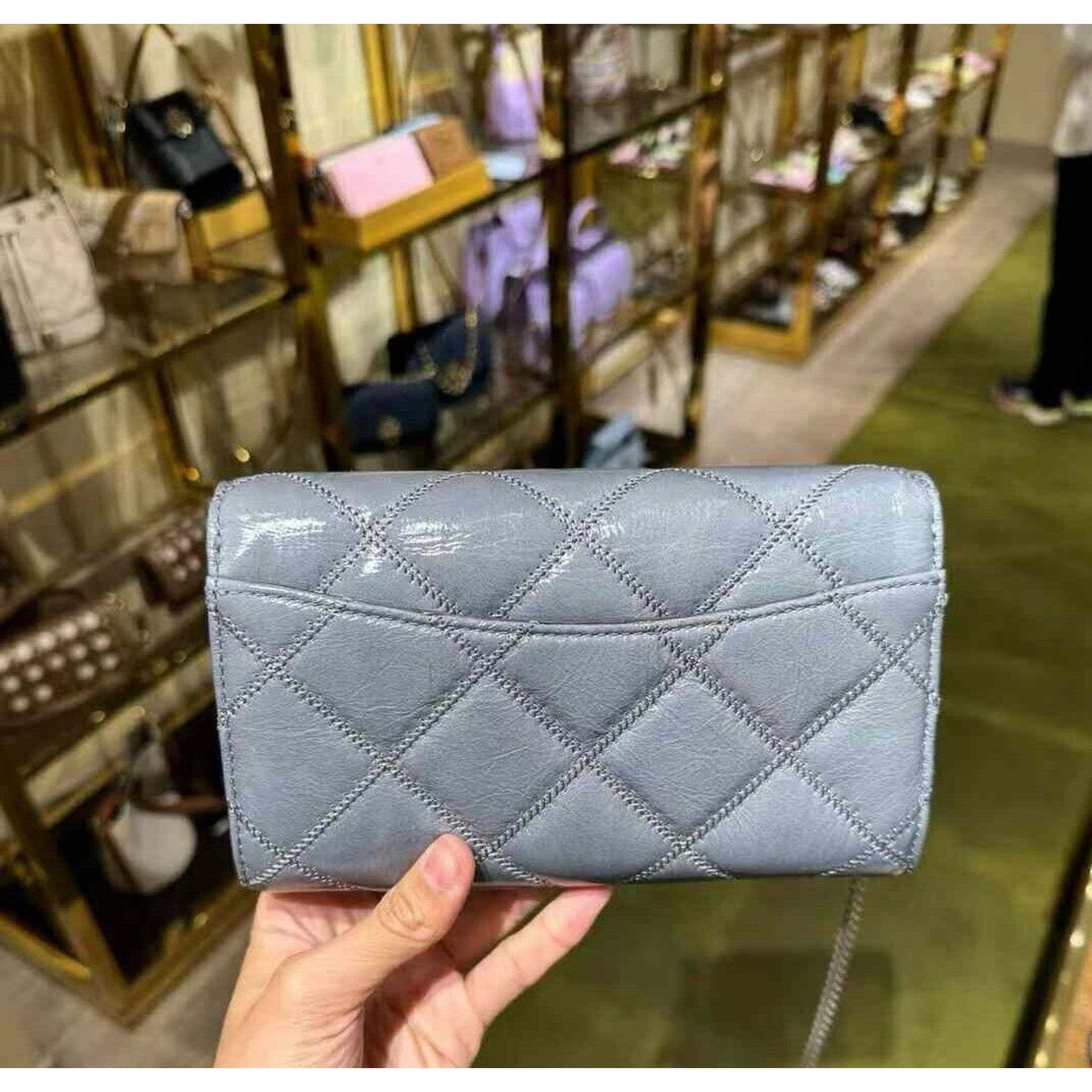 Tory Burch NEW Tory Burch Willa Chain Wallet Crossbody Bluewood Color Size ONE SIZE - 4 Thumbnail