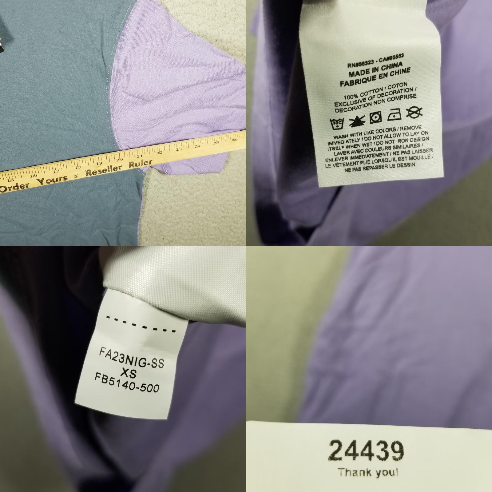 Jordan Brand Jordan T-Shirt Womens XS Purple Graphic Face Oversized Crew Neck FA23 Size XS / US 0-2 / IT 36-38 - 8 Thumbnail