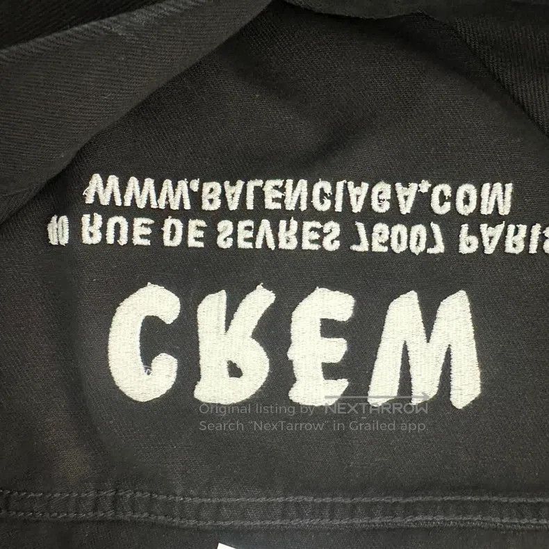 Other Balenciaga Black Crew Collar Denim Jacket Size XS / US 0-2 / IT 36-38 - 4 Thumbnail