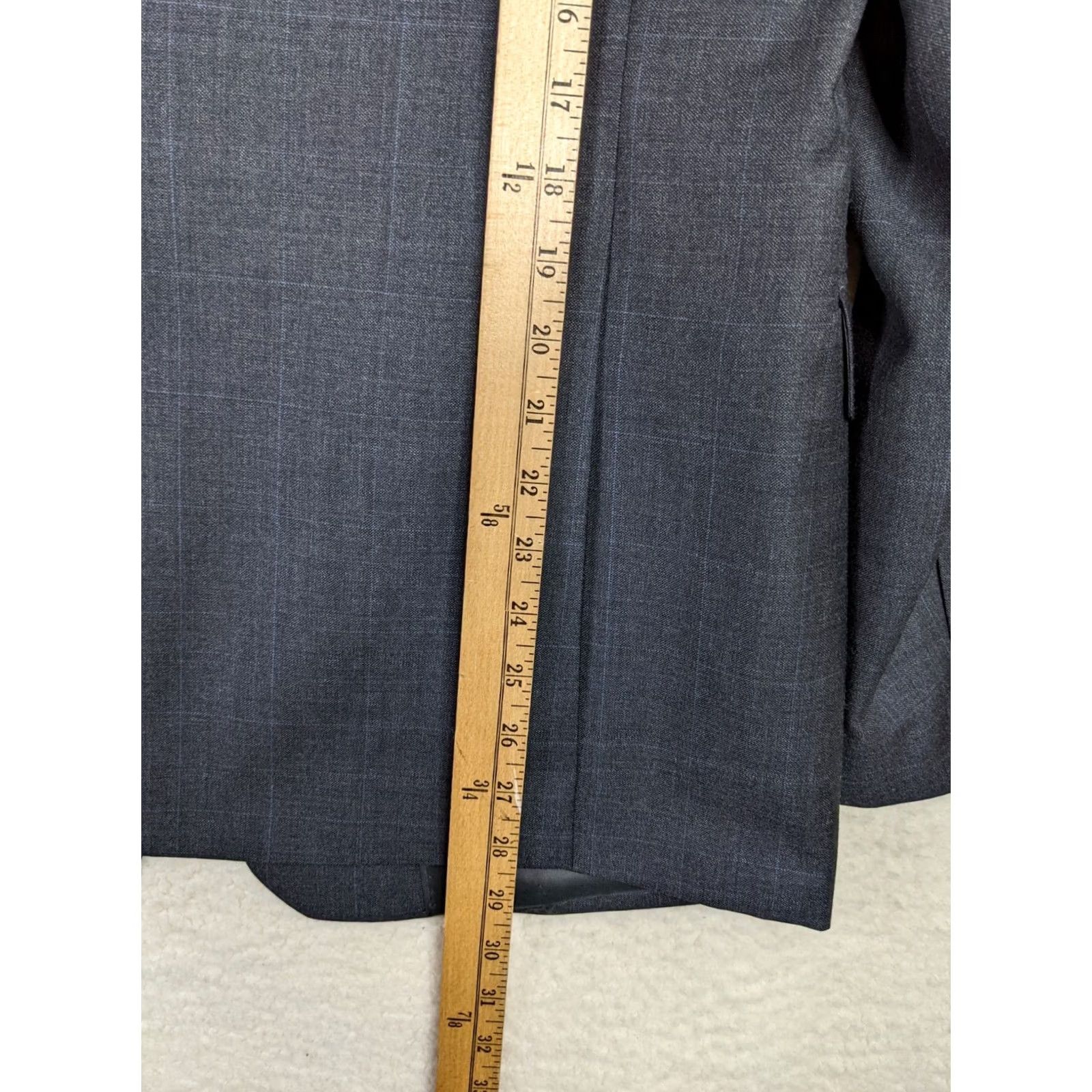 Calvin Klein Calvin Klein Blazer Wool Button Up Two-Button Long Sleeve Dark Gray 44R Mens Shirt Jacket Coat Size US XXL / EU 58 / 5 - 6 Thumbnail