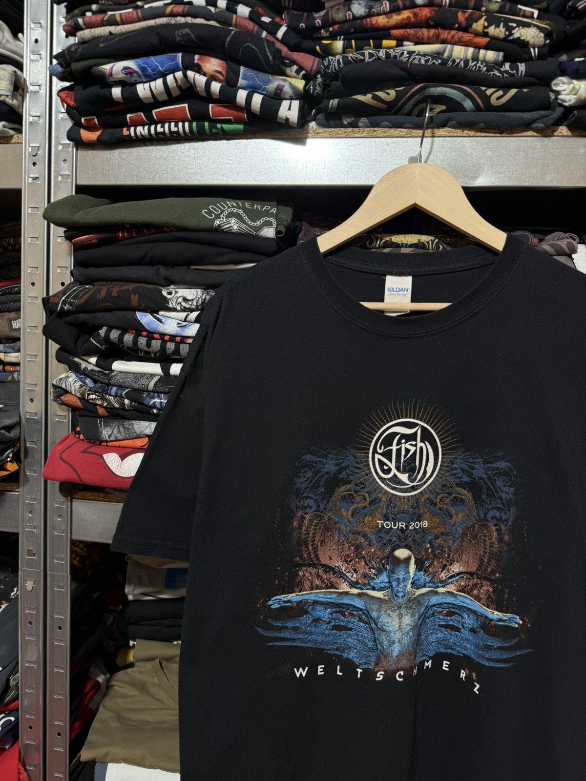 Band Tees Vintage Fish Weltschmerz Tour 2018 Rock Band T-Shirt Y2K Size US XXL / EU 58 / 5 - 3 Thumbnail