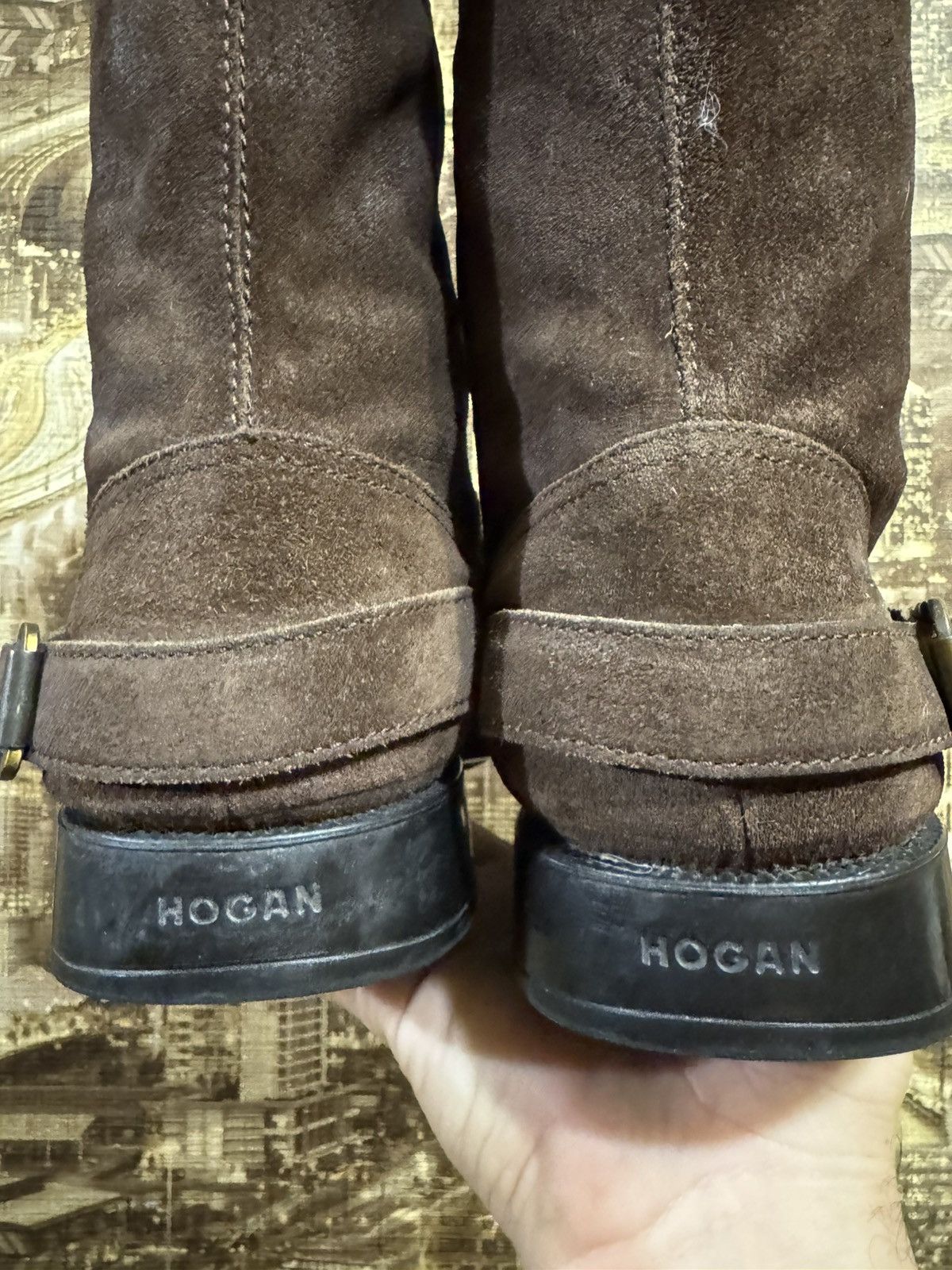 Hogan Hogan Leather Suede Biker Ankle Zip Boots Made in Italy Size US 11 / EU 44 - 6 Thumbnail