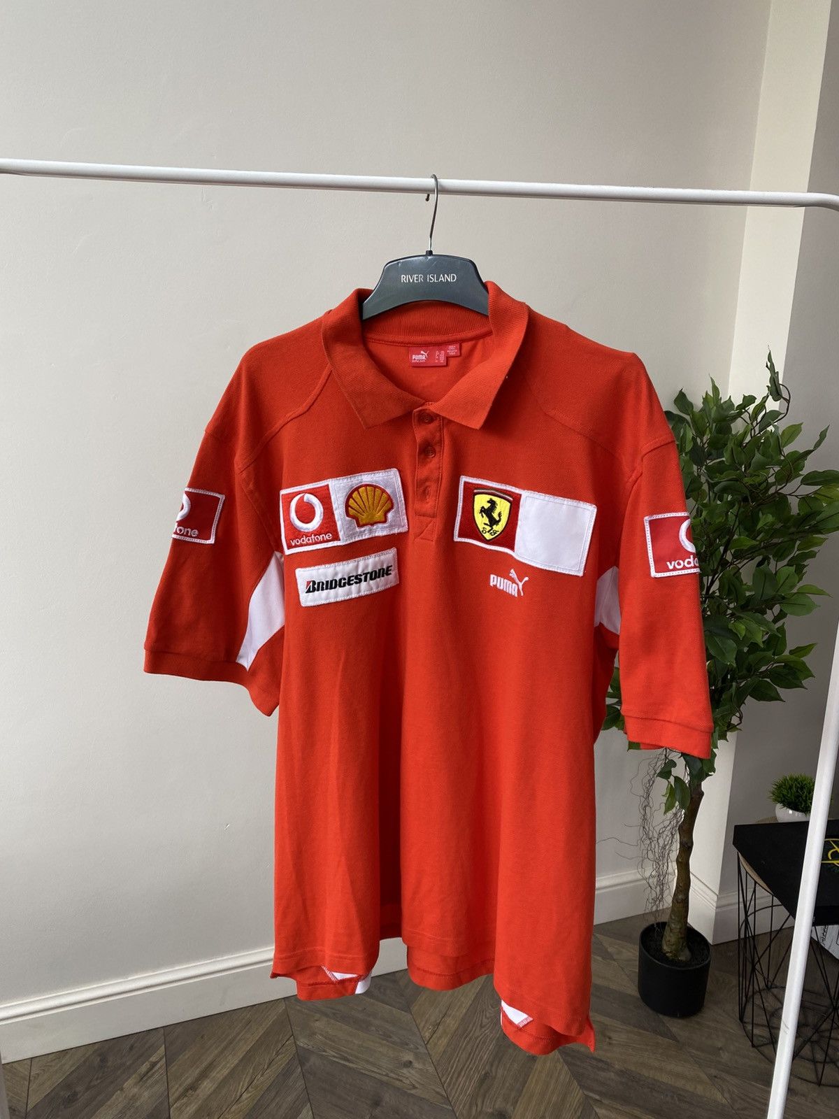 Ferrari × Puma × Vintage Vintage 90s Puma Ferrari Vodafone Michael Schumacher F1 Polo Size US XXL / EU 58 / 5 - 2 Thumbnail