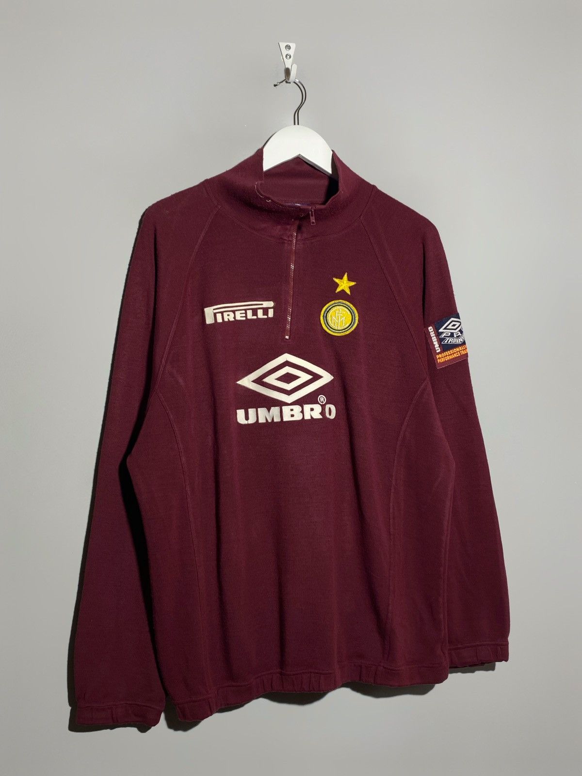 Umbro Vintage Inter Milan Umbro 1996/97 1/4 Zip Training Drill Top Size US L / EU 52-54 / 3 - 3 Thumbnail