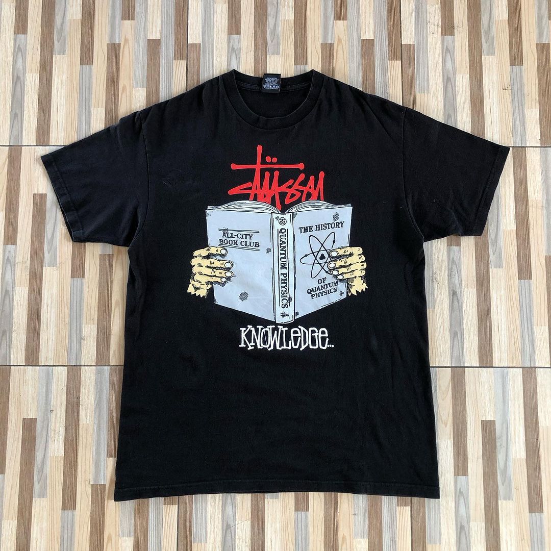 Stussy Vintage Stussy Shirt Knowledge Quantum Physics Size US L / EU 52-54 / 3 - 4 Thumbnail