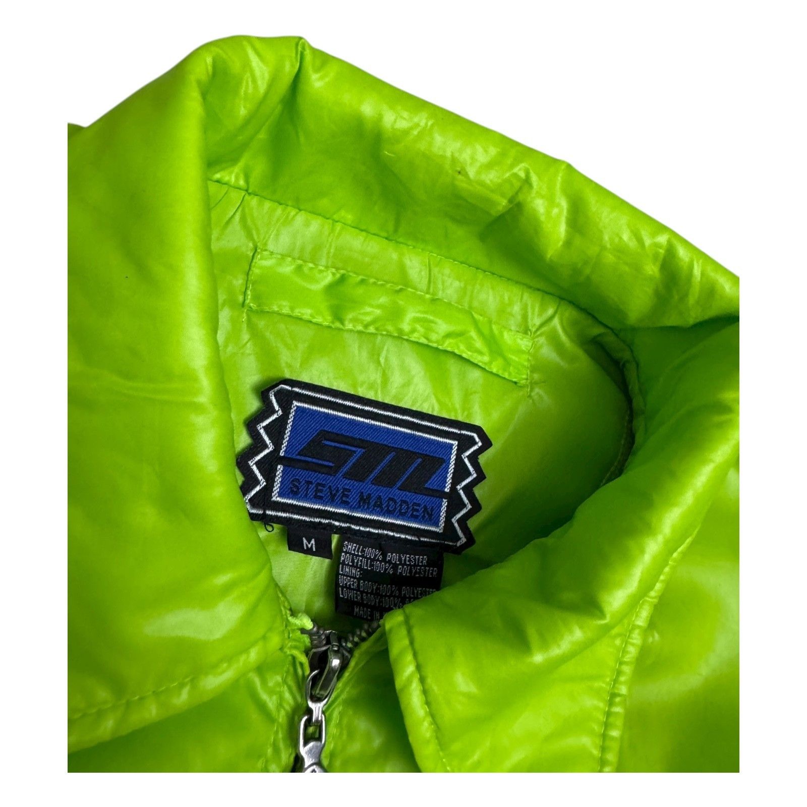 Steve Madden STEVE MADDEN Vintage Y2K Lime Designer Bomber Jacket Medium Size M / US 6-8 / IT 42-44 - 5 Thumbnail