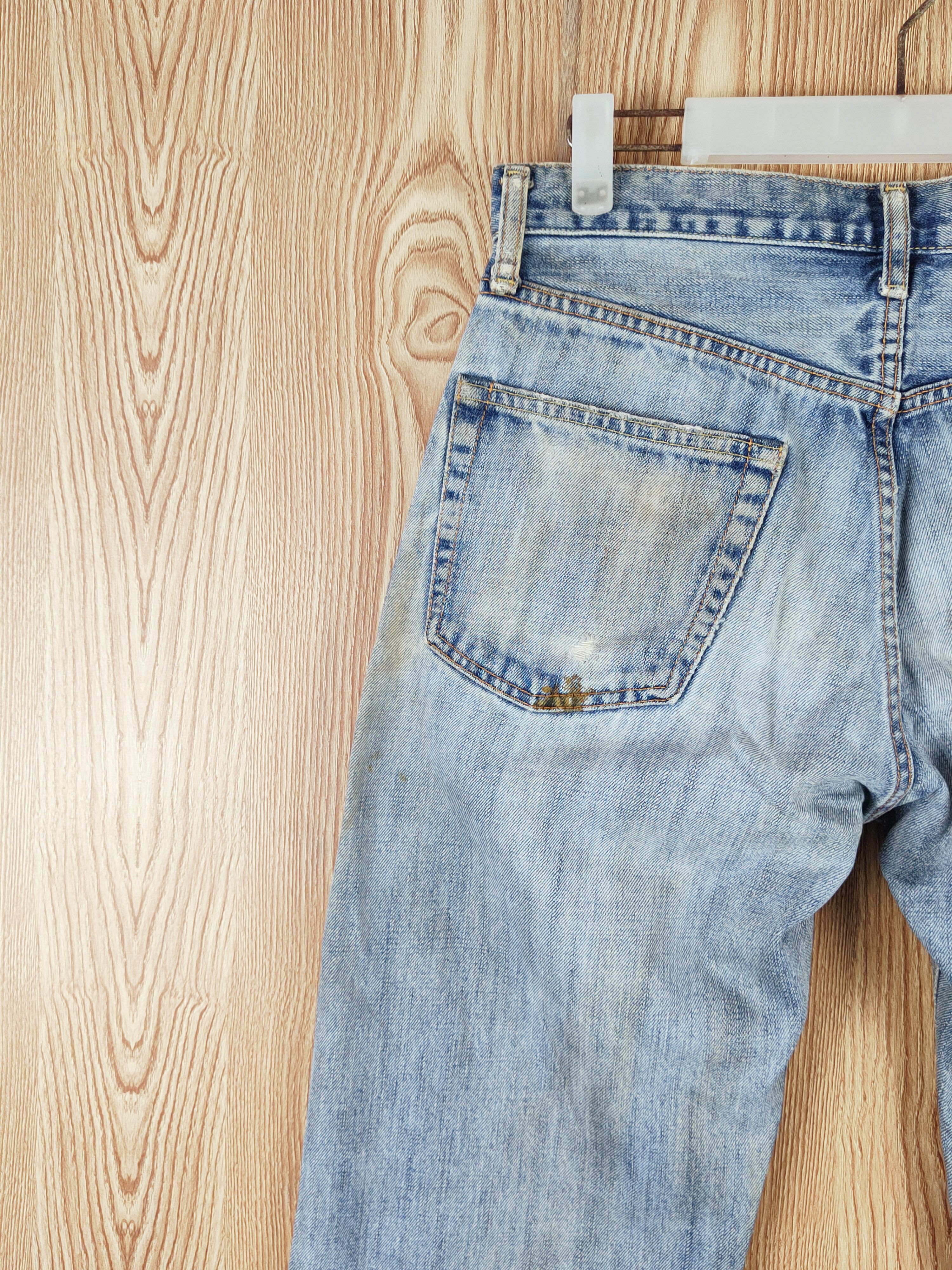 Japanese Brand Uniqlo Blue Faded Distressed Ripped Jeans #S2771 Size US 30 / EU 46 - 8 Thumbnail