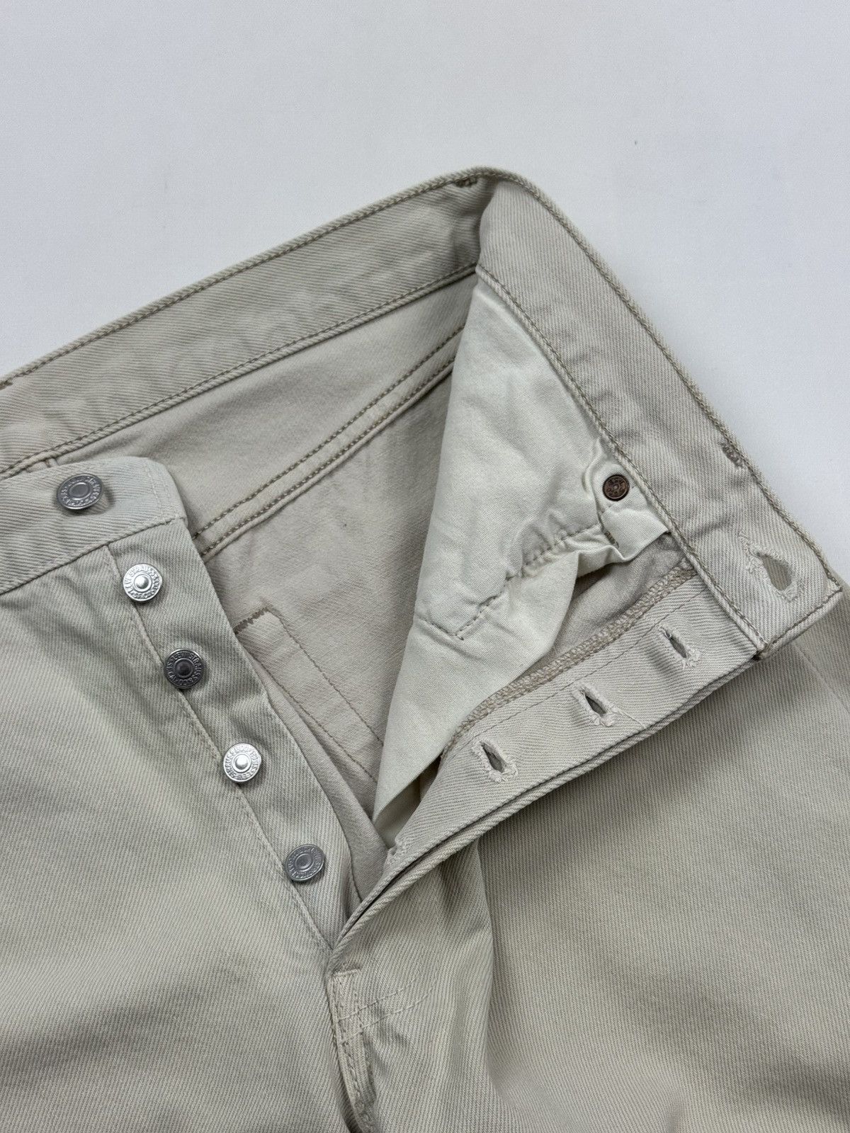 Levi's 1990’s Vintage Faded Levi’s 501 Light Beige Jeans Pants Size US 32 / EU 48 - 10 Thumbnail