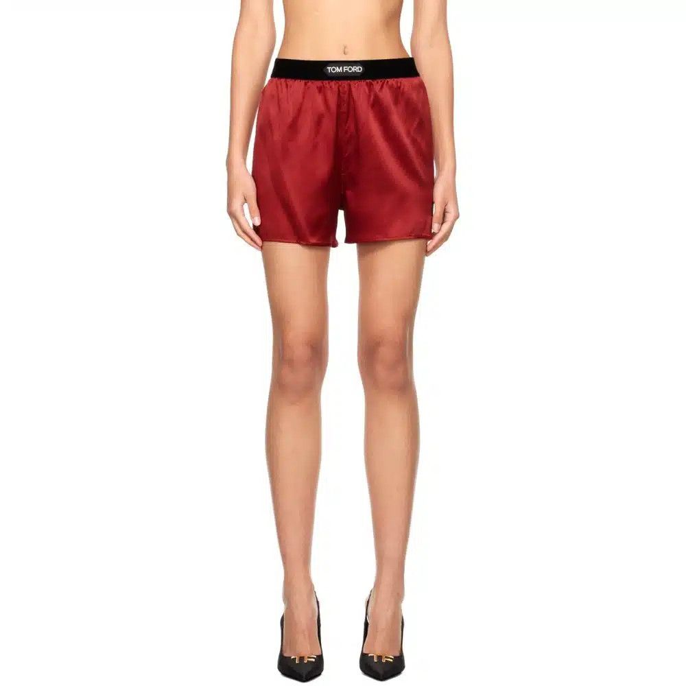 Tom Ford o1loc1c0125 SH0021 Silk Satin Boxer Short in Red Size 24" / US 00 / IT 34 - 3 Thumbnail