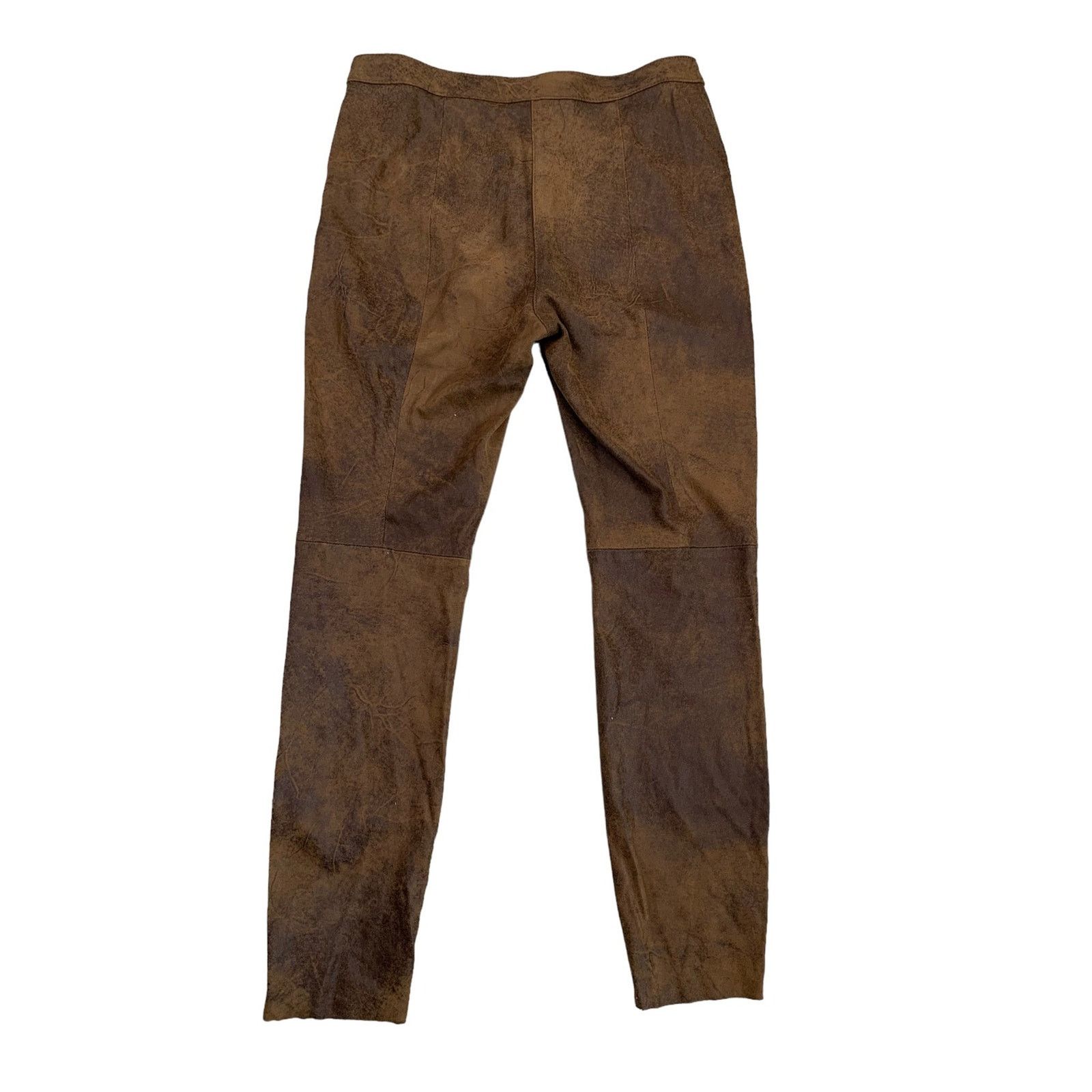 & Other Stories PHILOSOPHY Women's Faux Suede Pants Size 6 Straight Leg Y2K Size 30" / US 8 / IT 44 - 5 Thumbnail