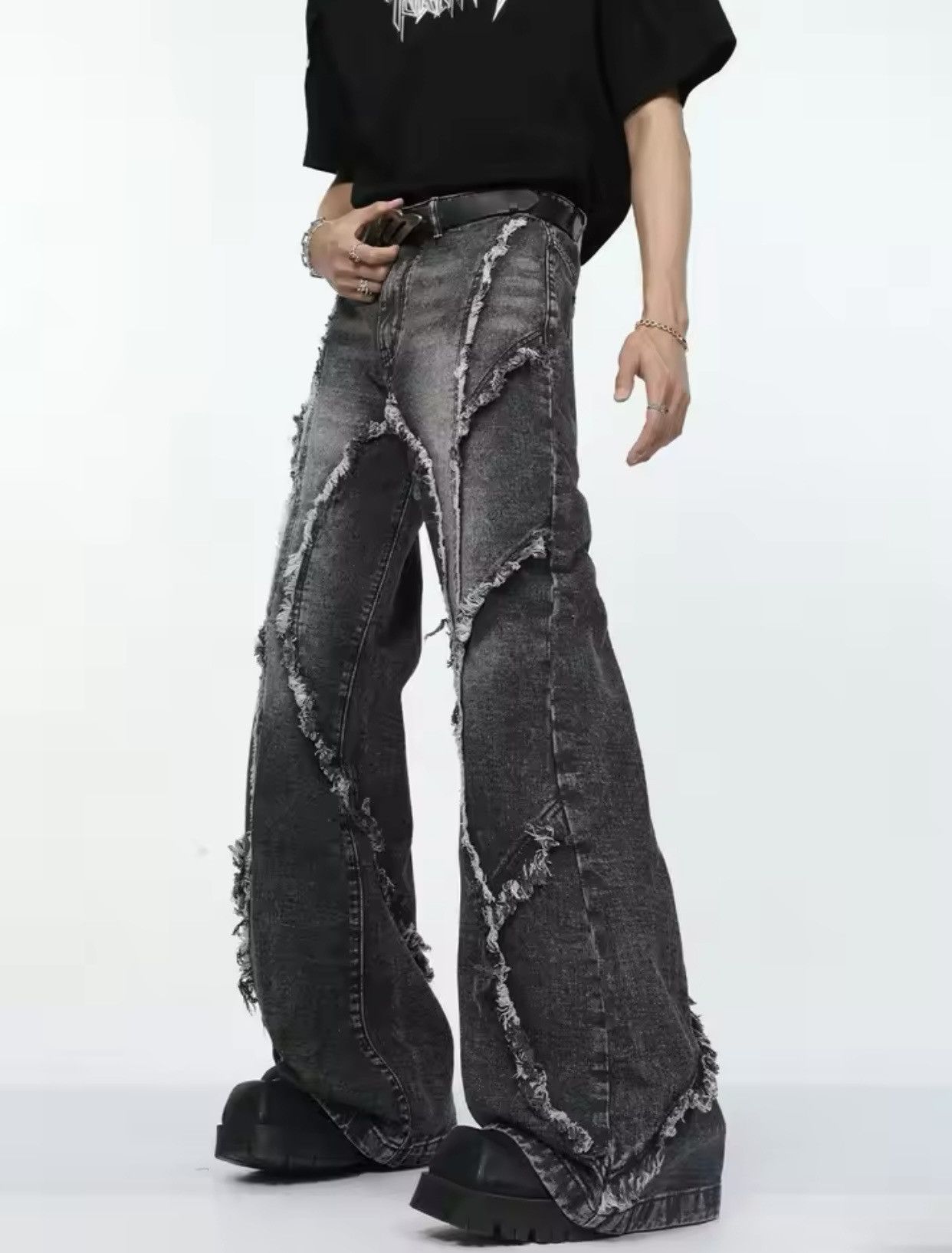 Jean × Vintage American high street trendy straight leg washed jeans Size US 29 - 2 Thumbnail