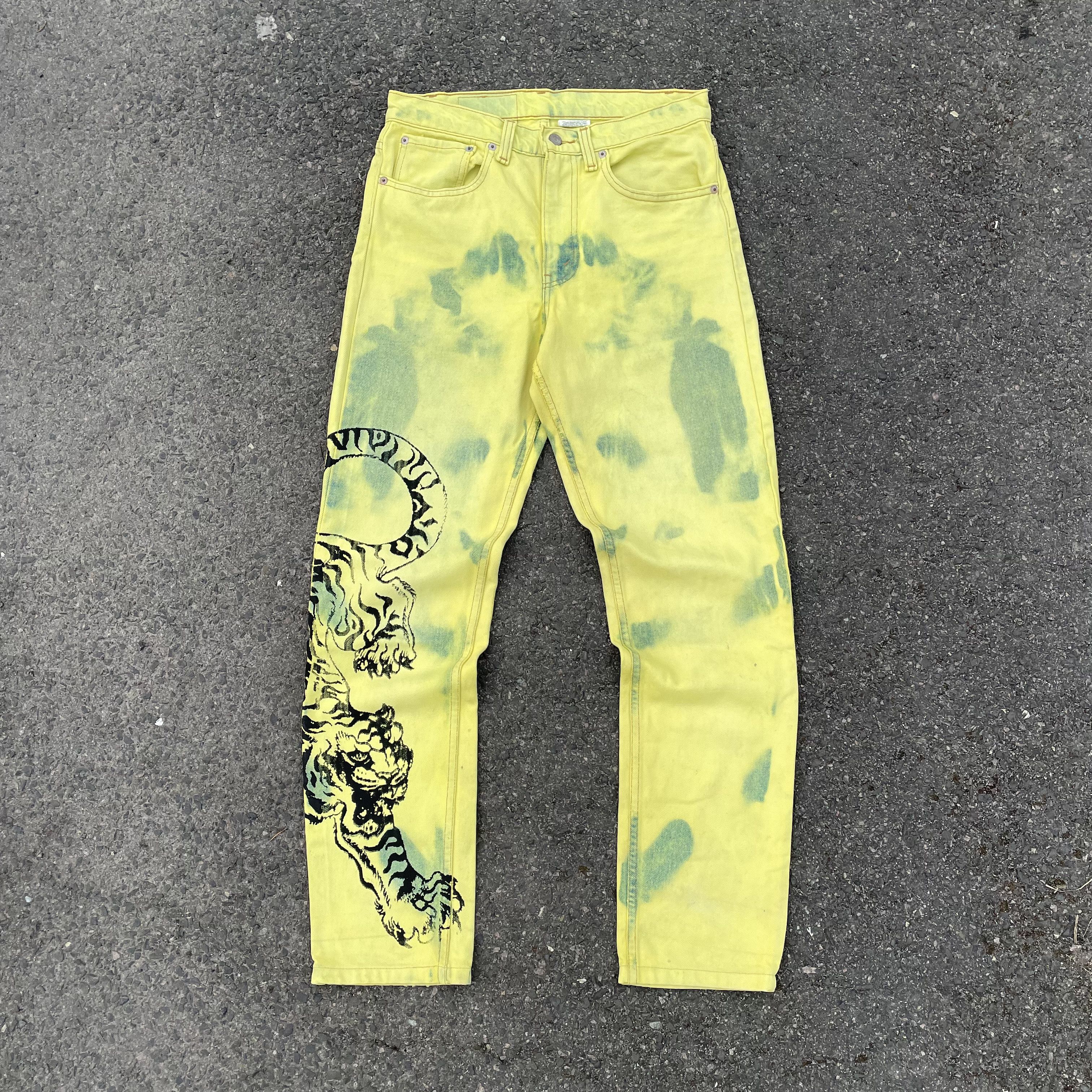 Levi's Vintage Levi's Custom Tiger Pants Graphic Bleach Wash Y2K Size US 31 - 7 Thumbnail