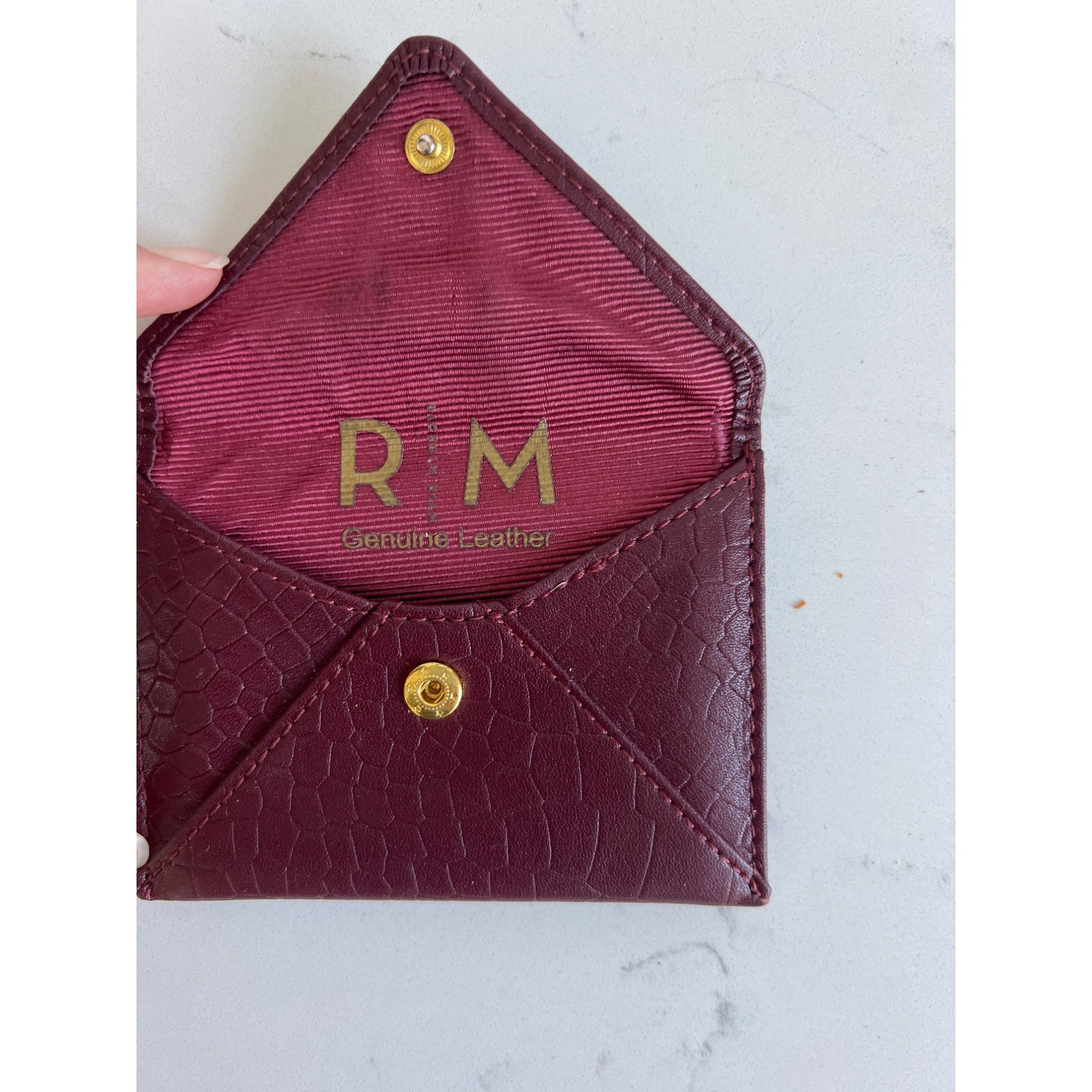 Other Rachel Miriam Burgundy Genuine Leather Card Wallet With Butt Size ONE SIZE - 4 Thumbnail