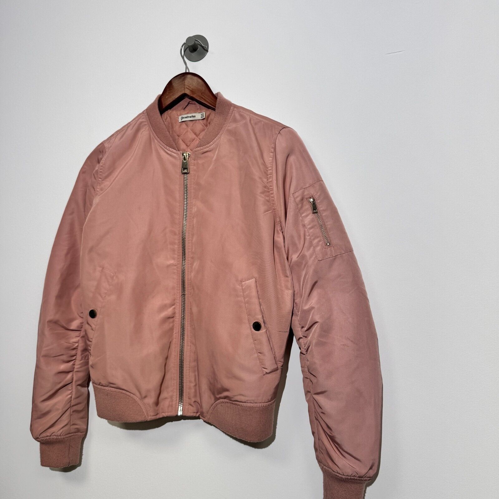 Vintage Vintage Unisex Pink Polyester Bomber Jacket Size S Washed Size US S / EU 44-46 / 1 - 3 Thumbnail