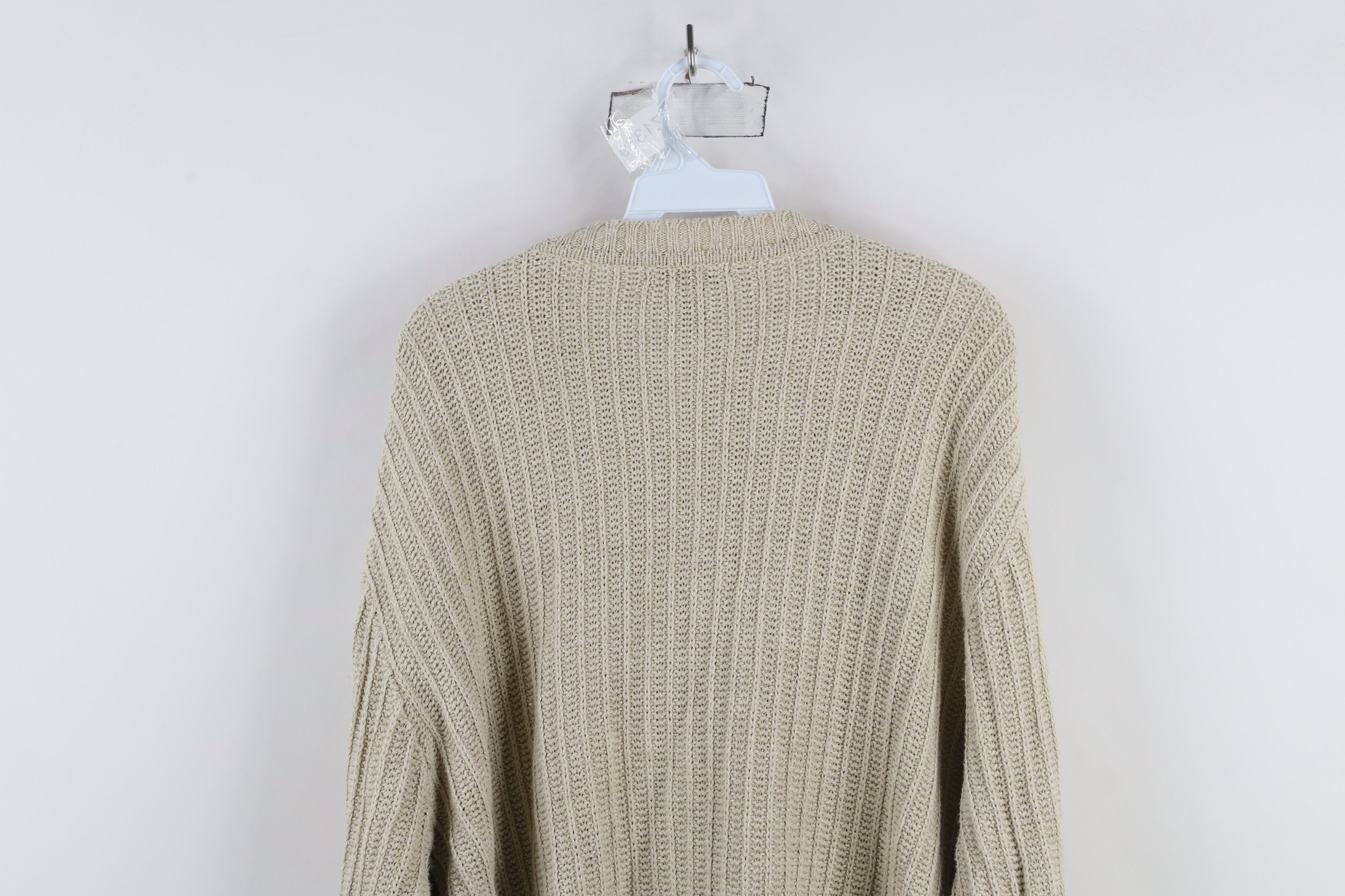 Vintage Vintage 90s Streetwear Chunky Ribbed Knit Crewneck Sweater Size US L / EU 52-54 / 3 - 6 Thumbnail
