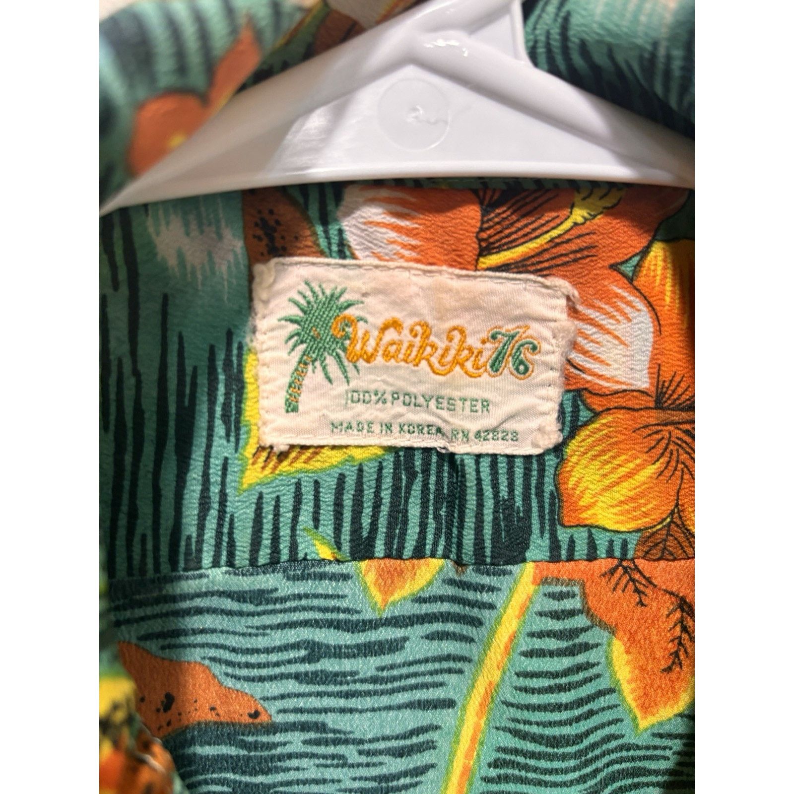 Other Waikiki 76 Hawaiian Shirt Medium Tropical Bright Wide Collar Size US M / EU 48-50 / 2 - 2 Thumbnail