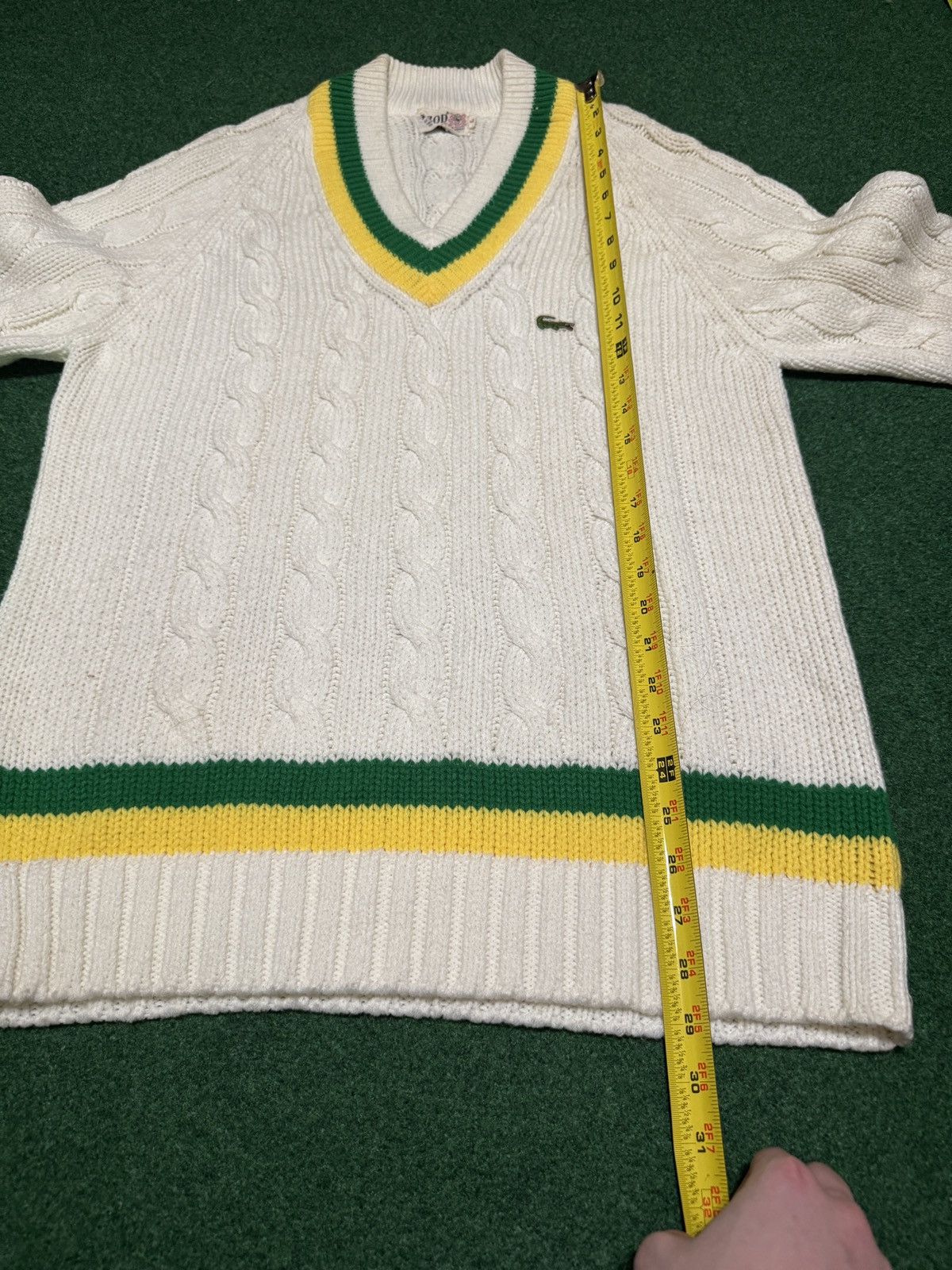 Lacoste Izod Lacoste Tennis Preppy Vintage 60s 70s V-Neck L Sweater Size US L / EU 52-54 / 3 - 6 Thumbnail