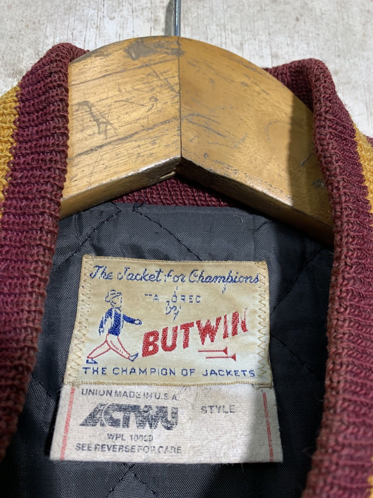 🔥VTG 70s BUTWIN WOOL/LEATHER VARSITY JACKET
