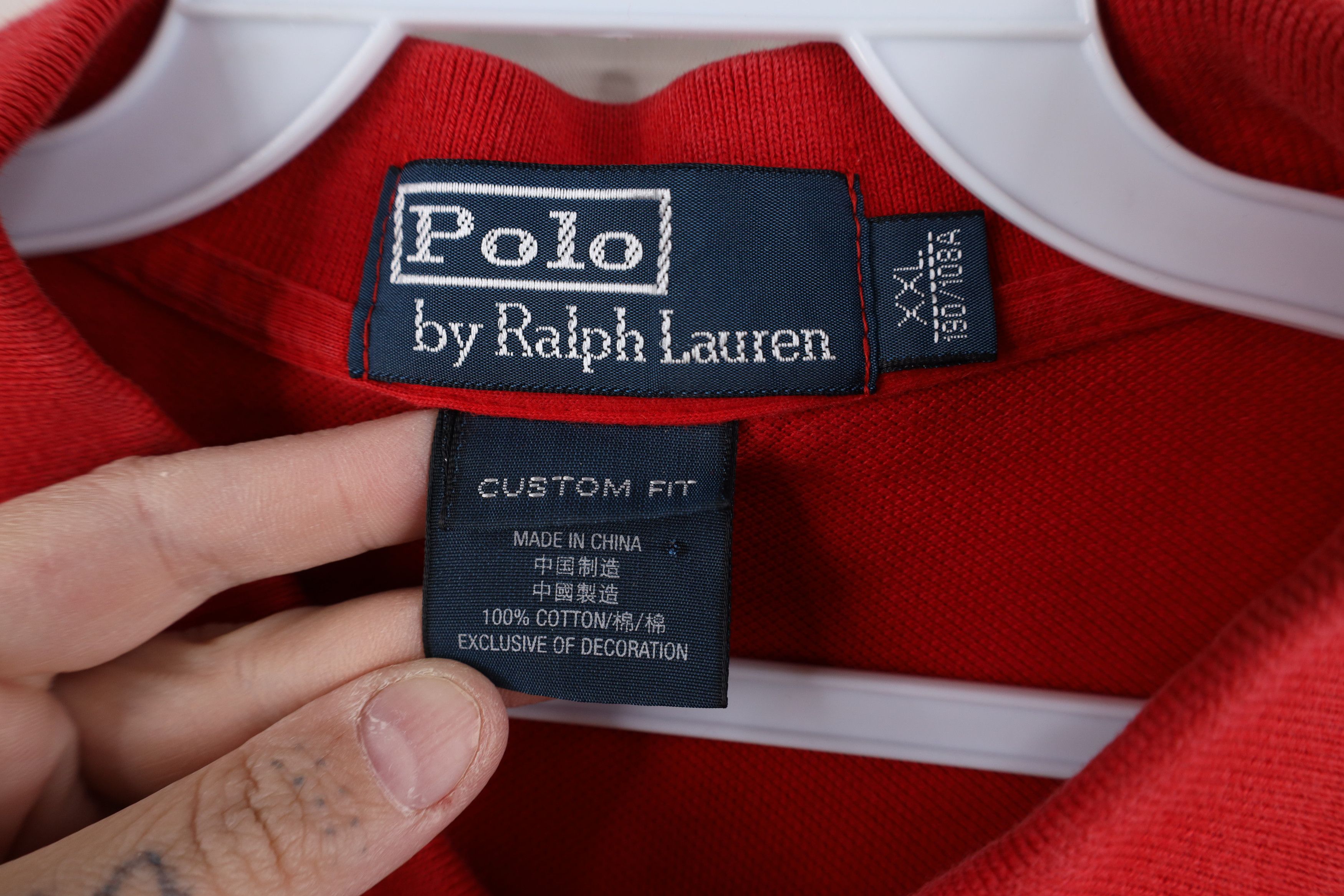 Ralph Lauren Vintage 90s Ralph Lauren Big Pony Collared Polo Shirt Red Size US XXL / EU 58 / 5 - 10 Thumbnail