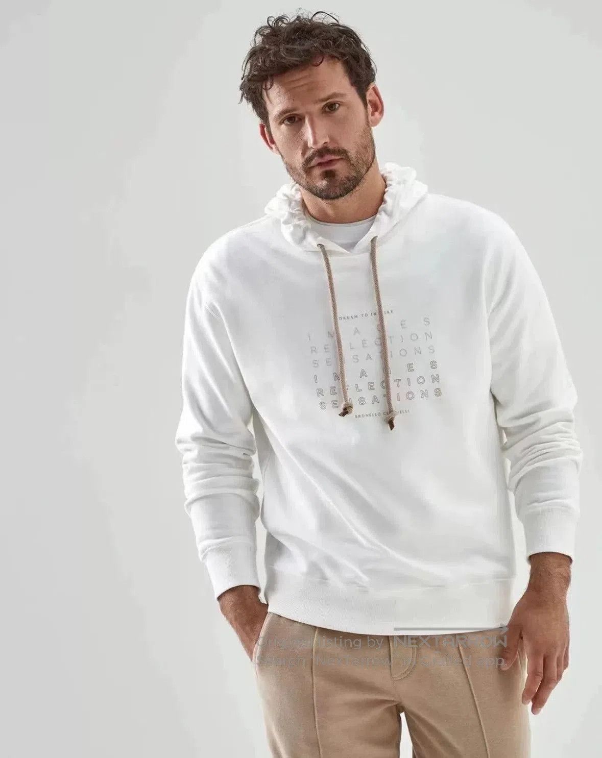 Brunello Cucinelli Brunello Cucinelli White Hoodie Sweatshirt. Size US S / EU 44-46 / 1 - 1 Thumbnail