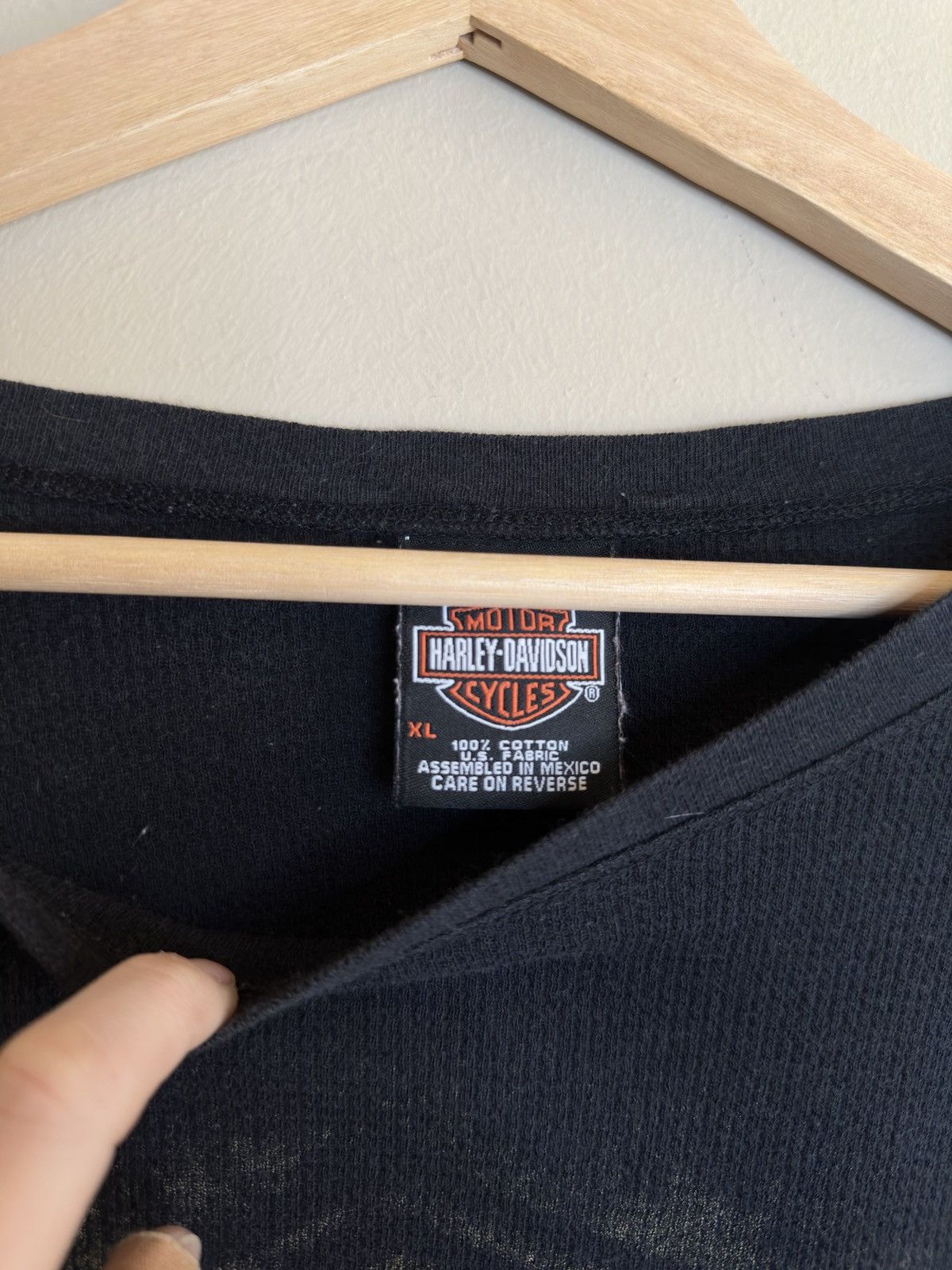 Harley Davidson × Vintage *RARE* Vintage Harley Davidson Tennessee LS Thermal Shirt Size US XL / EU 56 / 4 - 6 Thumbnail