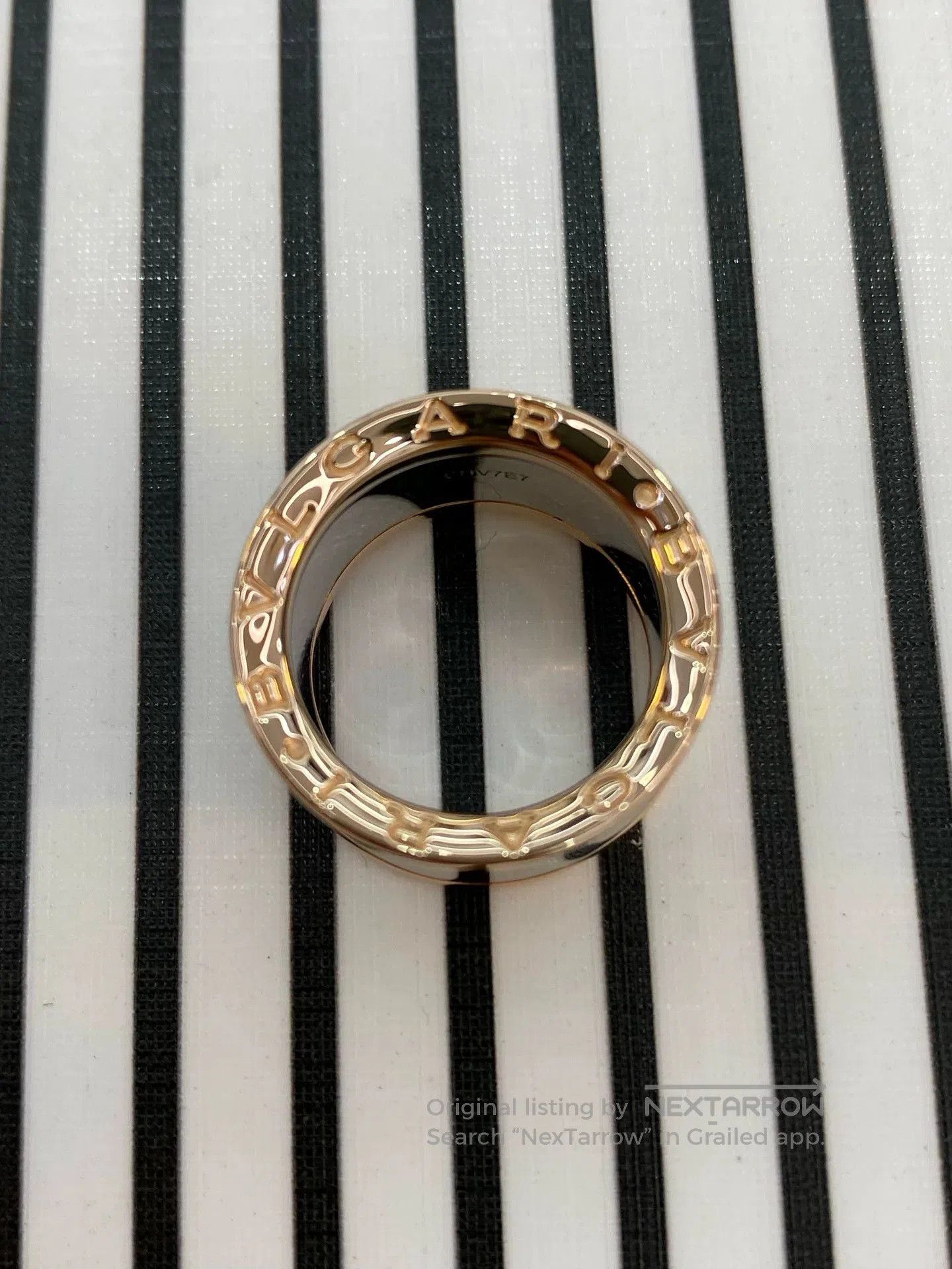 Bvlgari Bvlgari 18k Rose Gold Steel Ring. Size ONE SIZE - 1 Thumbnail